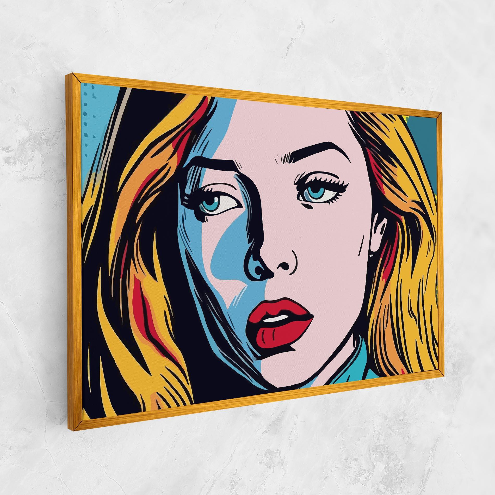 Vászonkép Pop Woman Art mockup 1