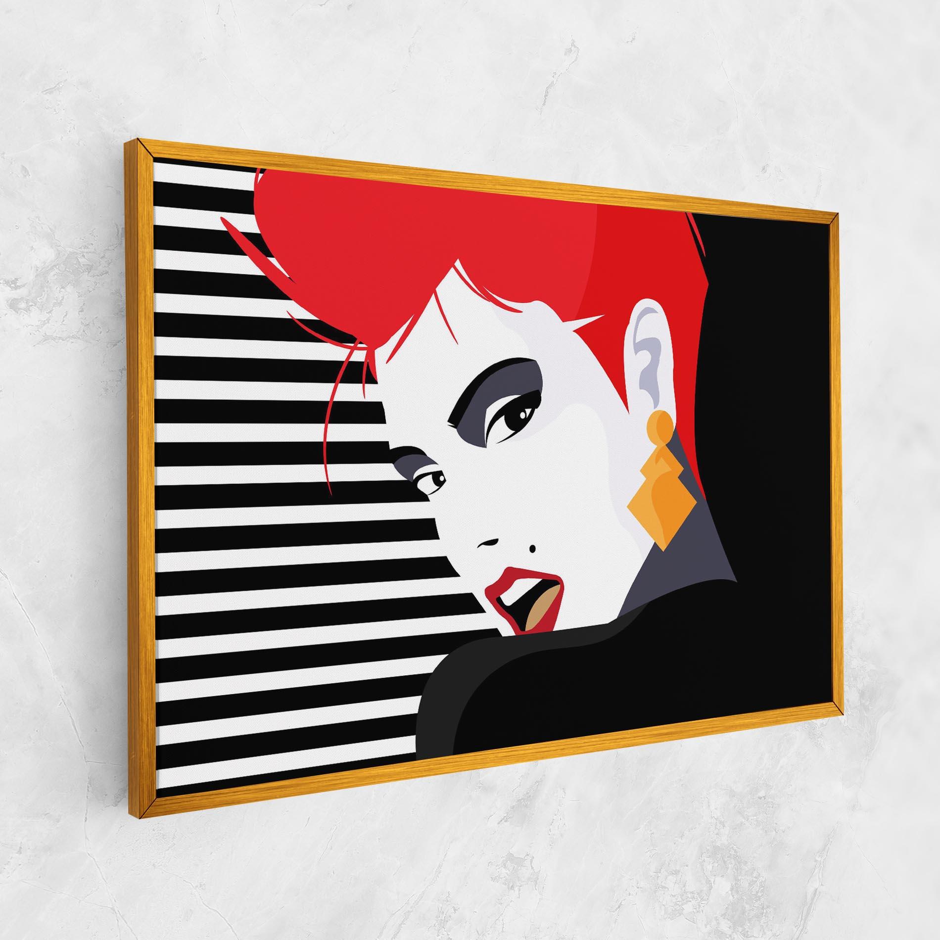 Vászonkép Red Pop Hair mockup 1