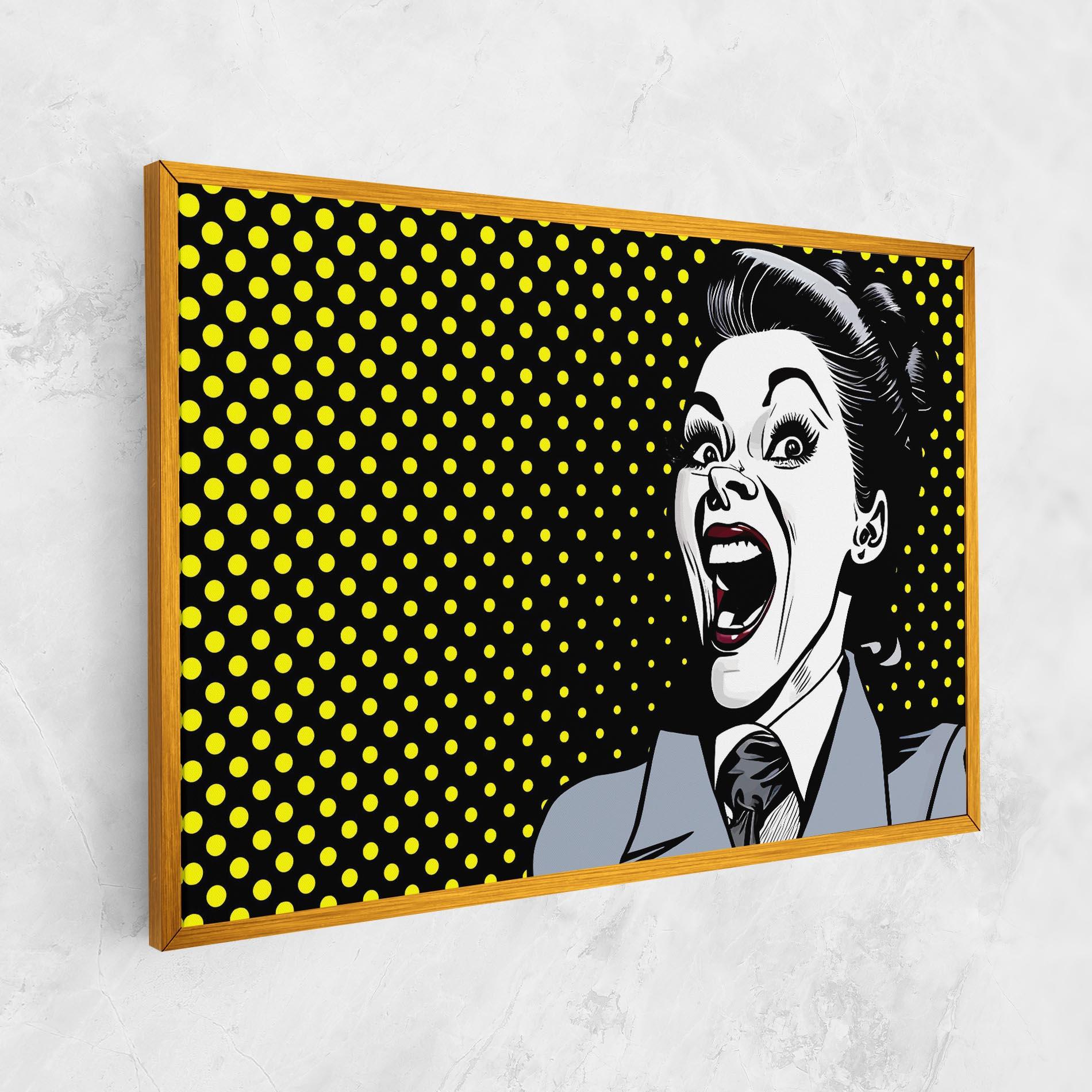 Vászonkép Screaming Pop Art mockup 1