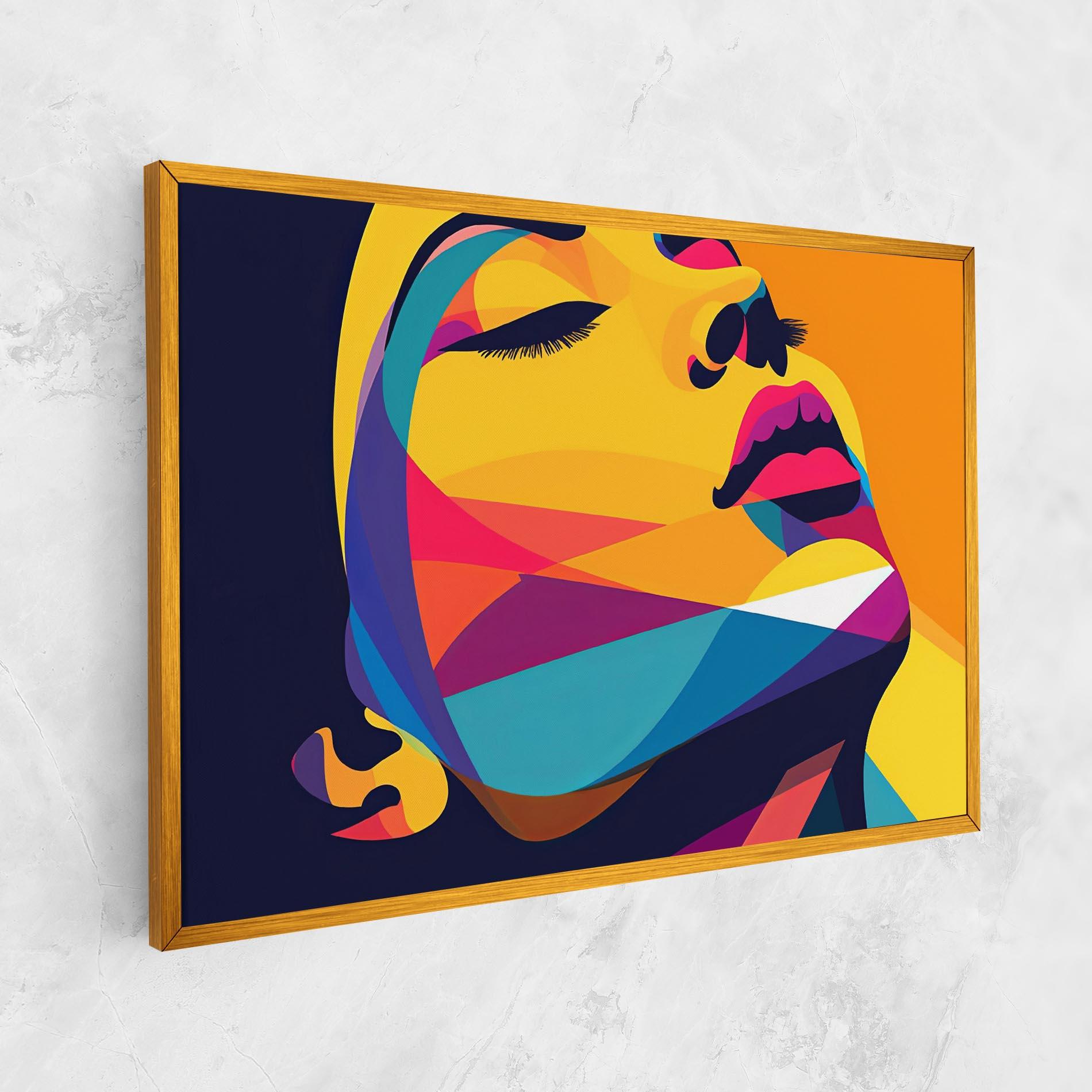 Vászonkép Yellow Pop Face mockup 1