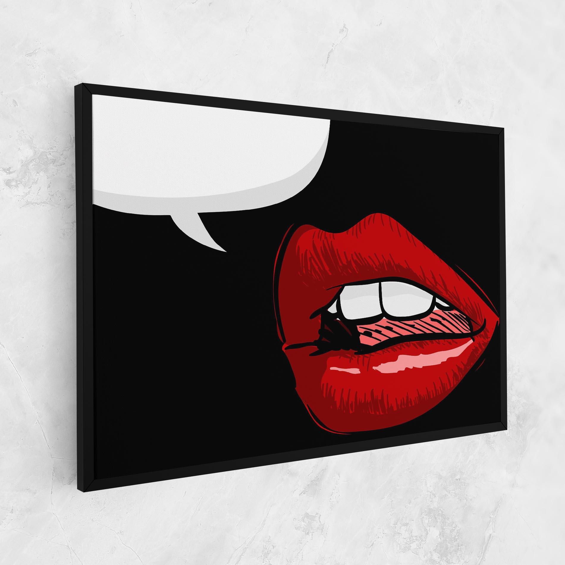 Vászonkép Pop Red Lips mockup 1