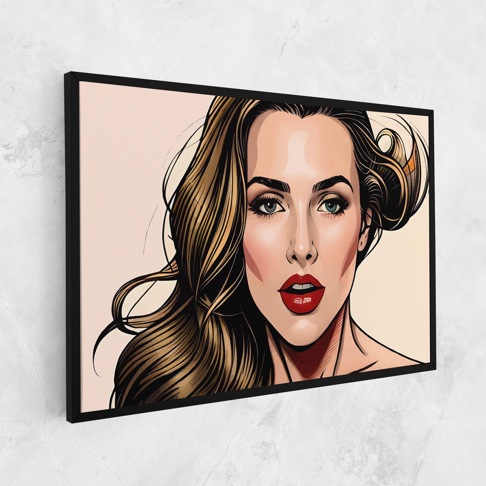 Vászonkép Red Pop Lips mockup 1