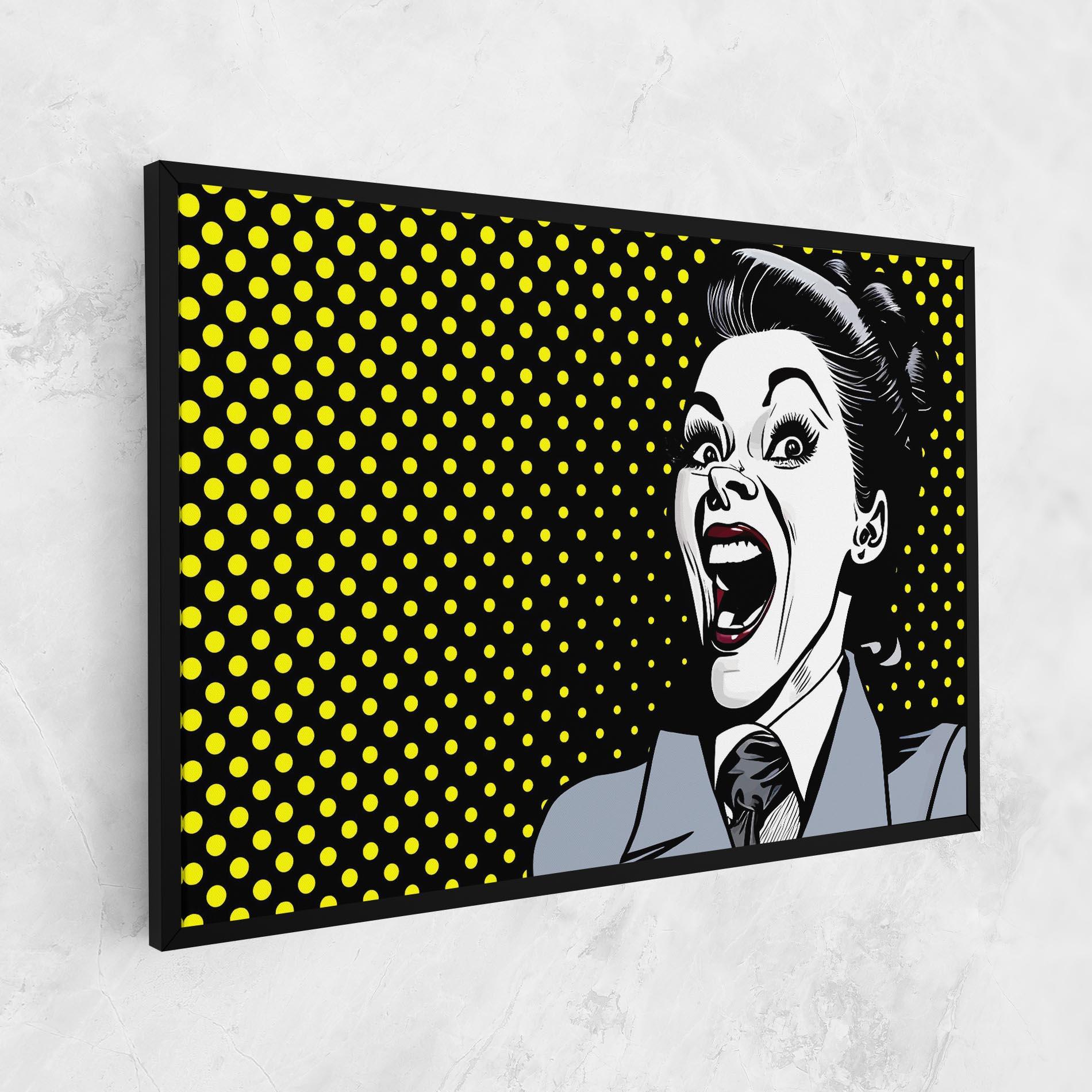 Vászonkép Screaming Pop Art mockup 1