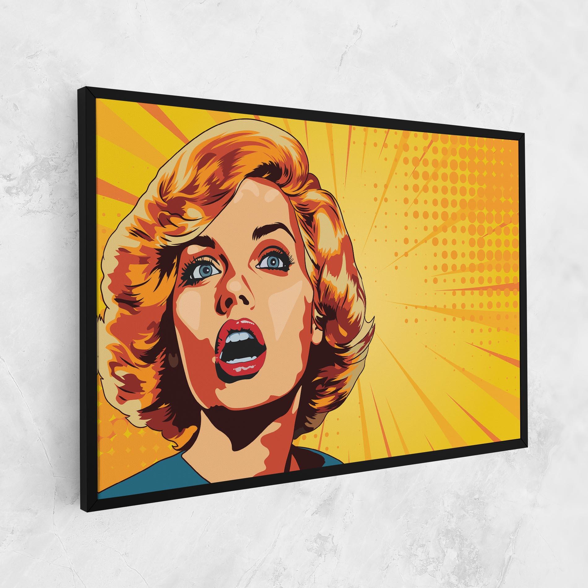 Vászonkép Surprised Blonde Lady mockup 1