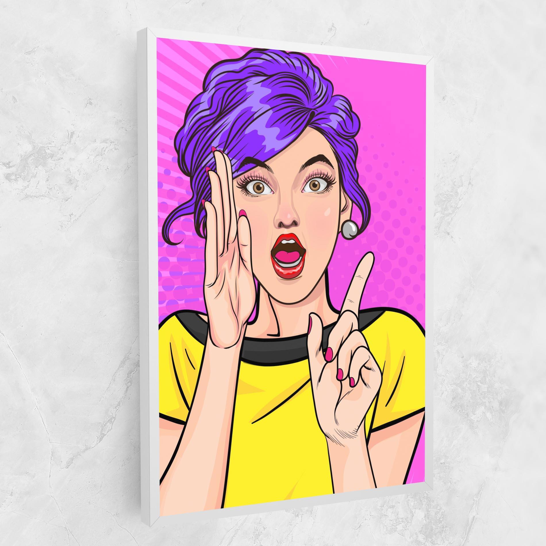 Vászonkép Surprised Pop Woman mockup 1