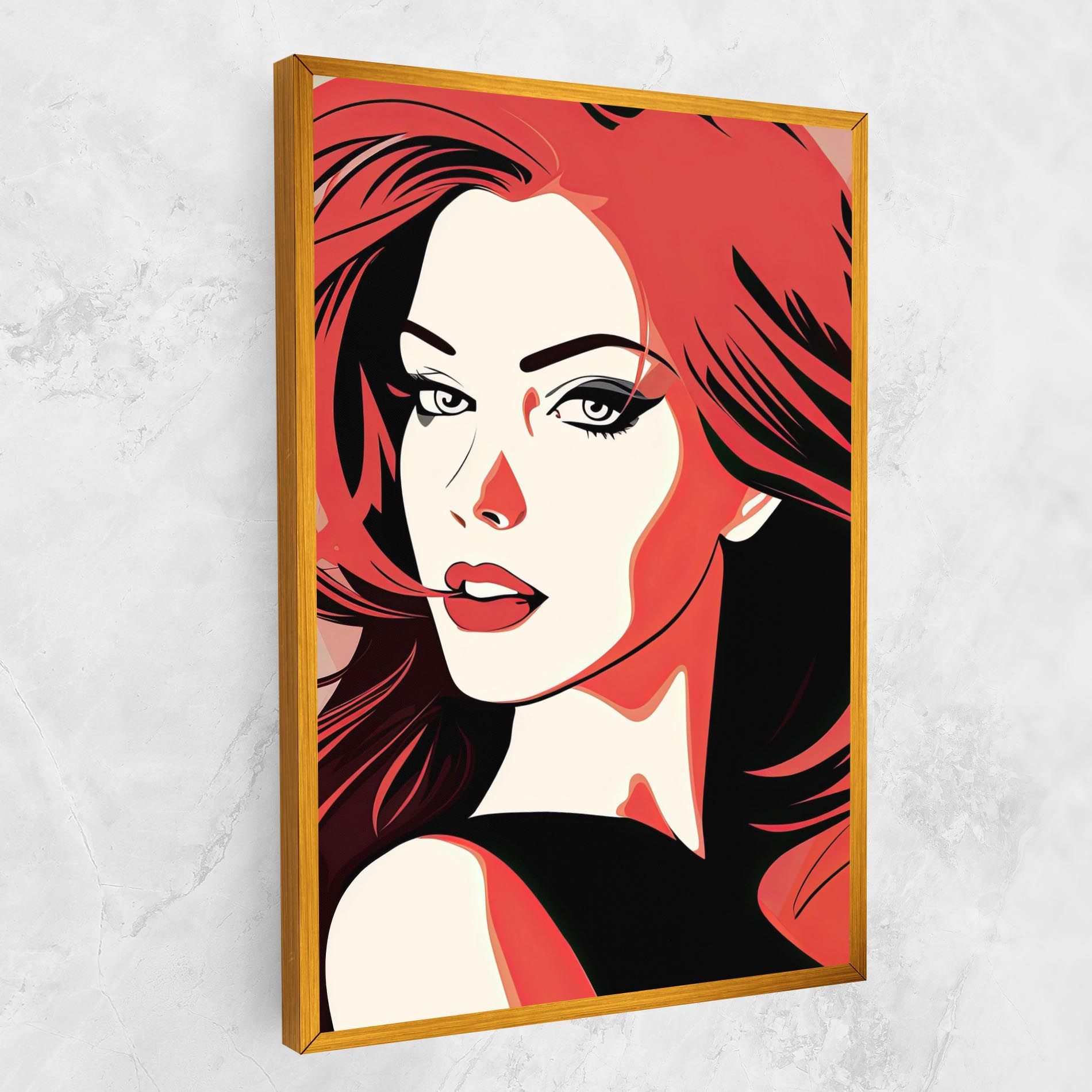 Red Hair Pop Art mockup 1