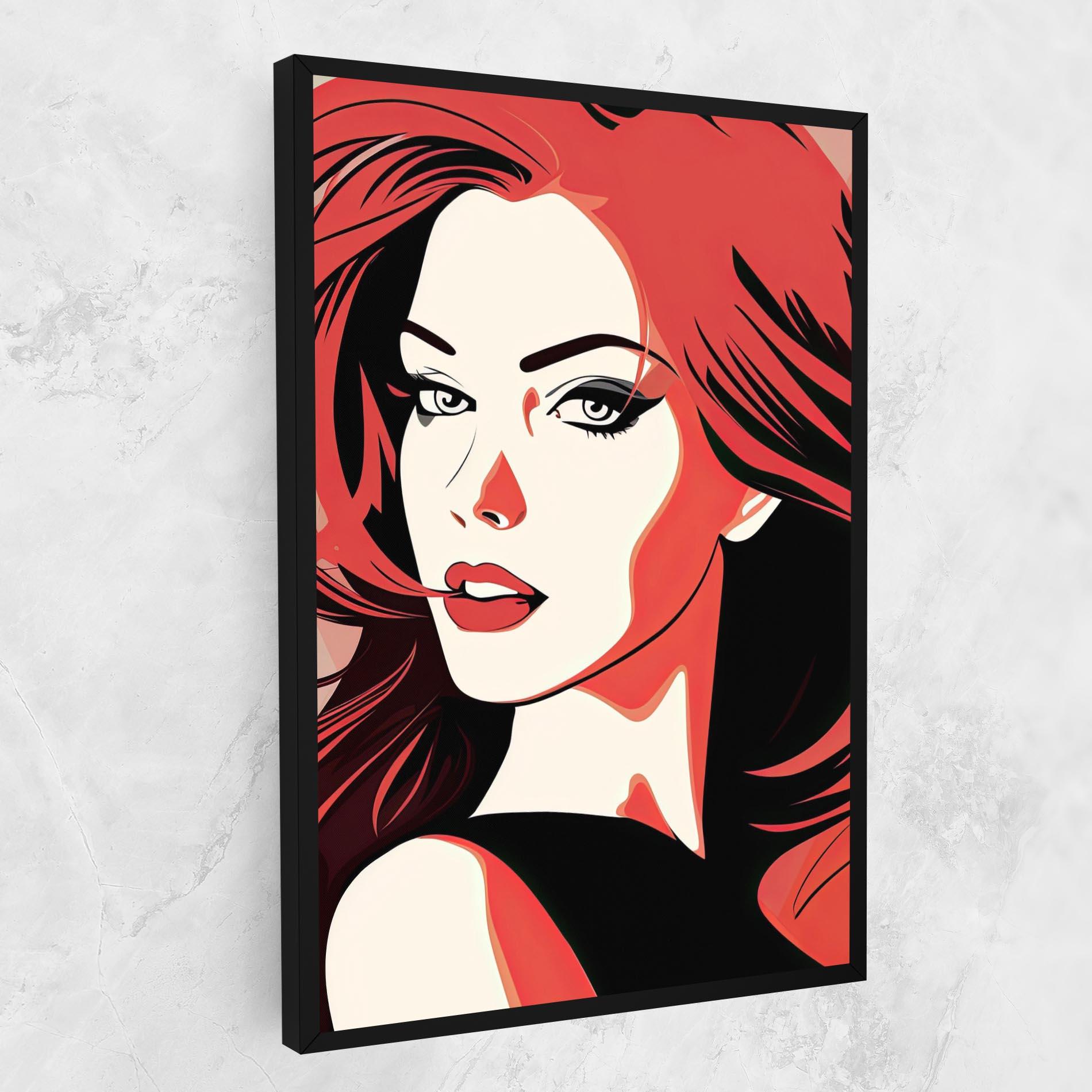 Vászonkép Red Hair Pop Art mockup 1