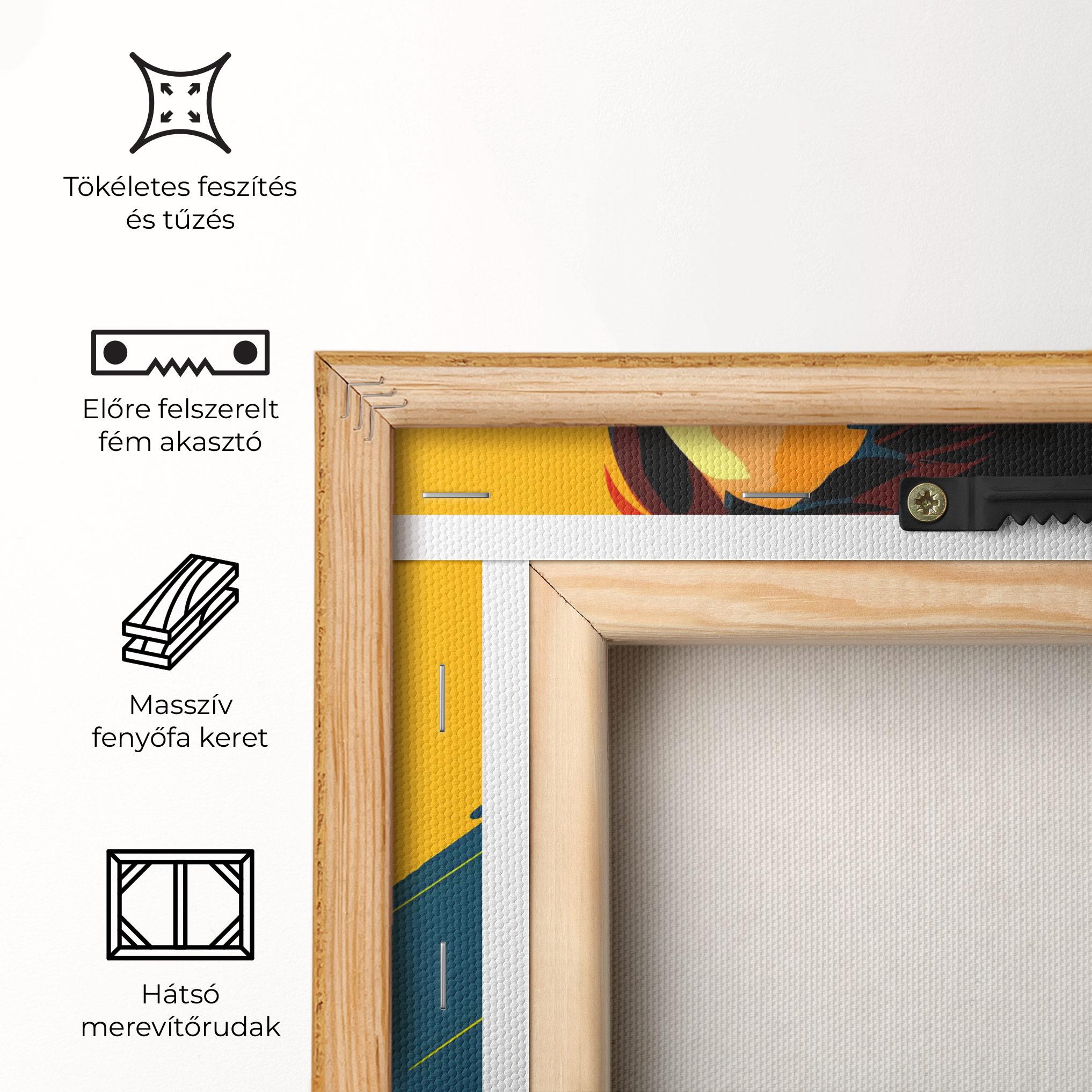 Vászonkép Blue Yellow Pop Art mockup 5