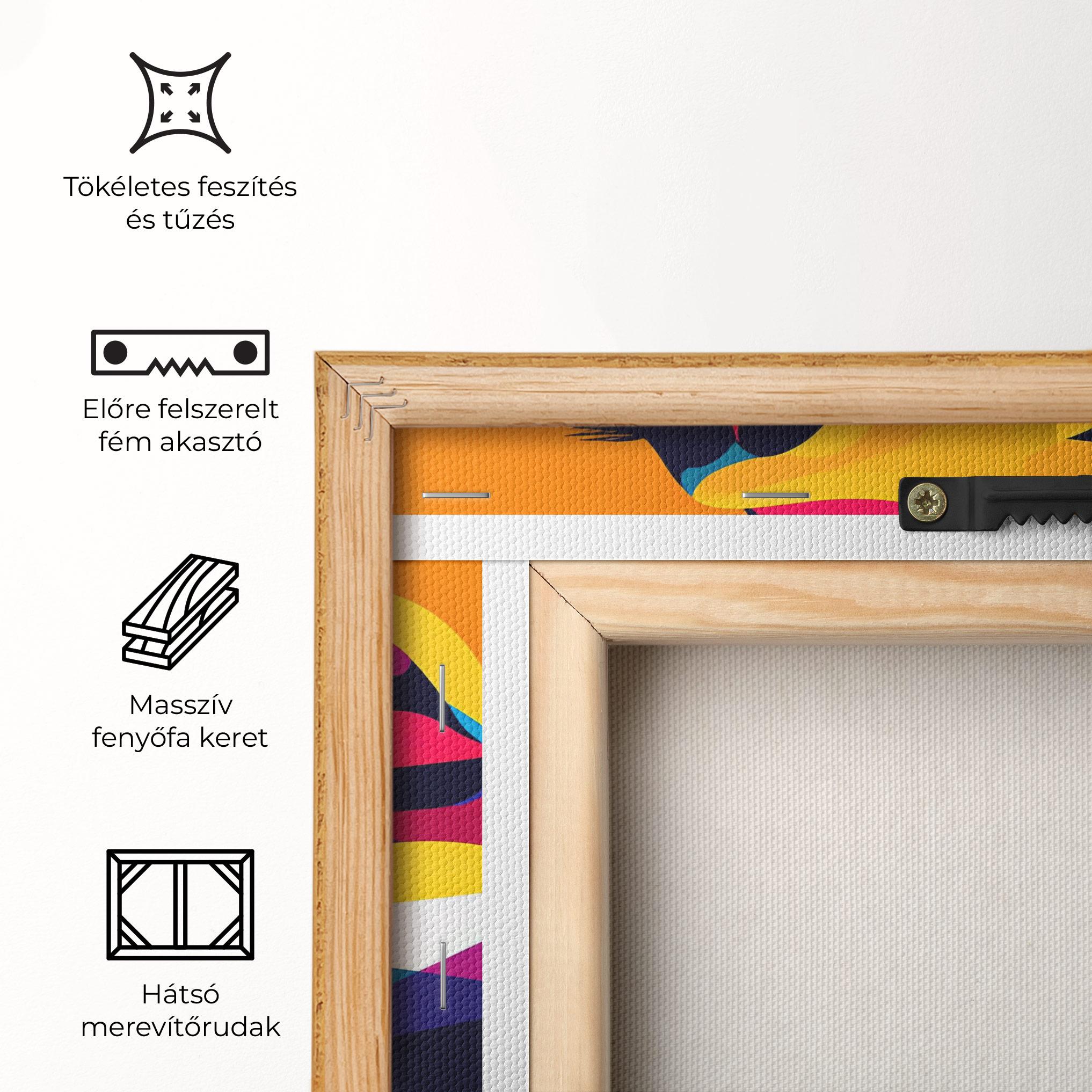 Vászonkép Yellow Pop Face mockup 5