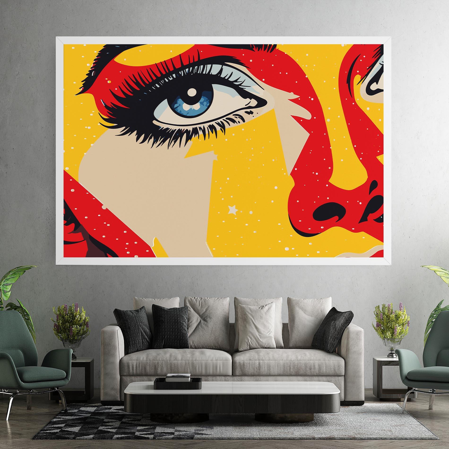 Vászonkép Blue Pop Eye mockup 7