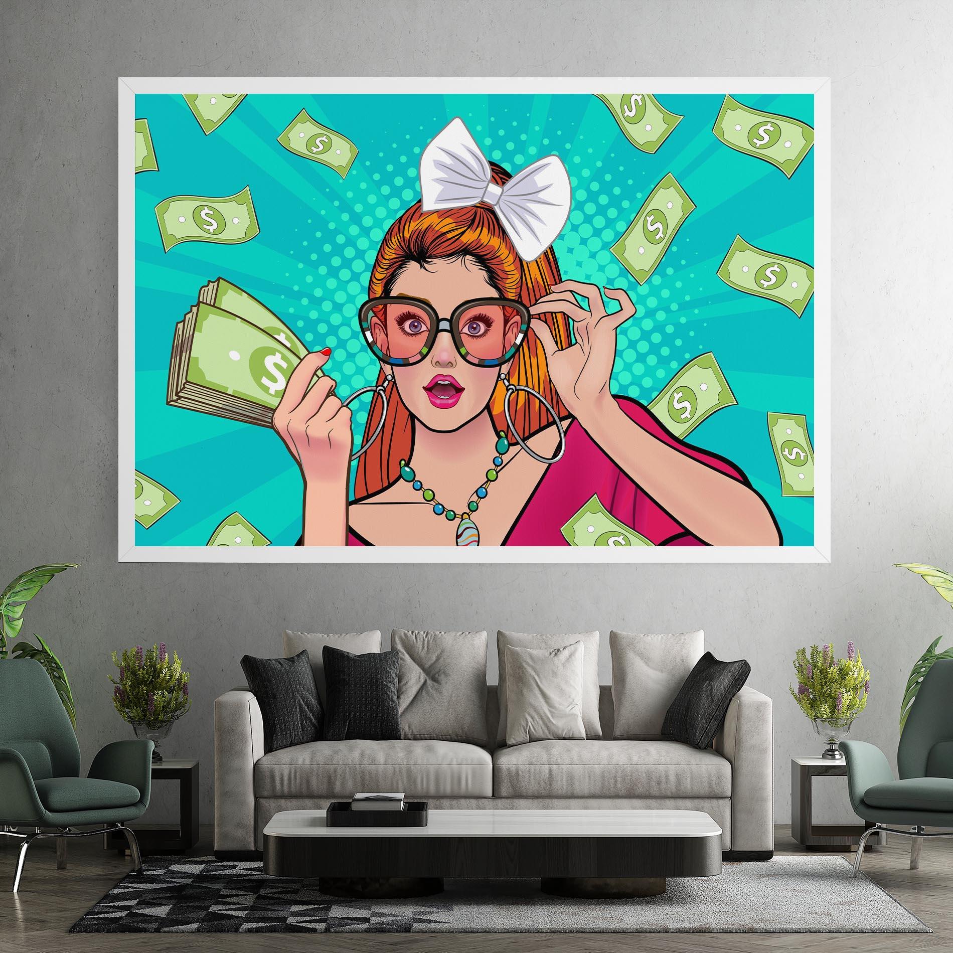 Vászonkép Money Pop Art mockup 7