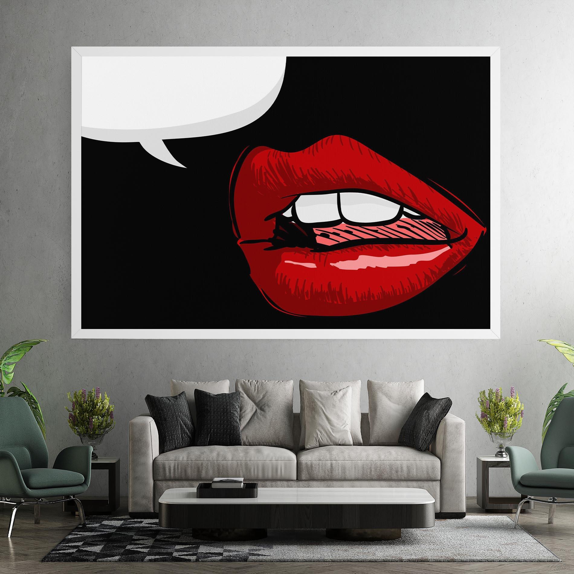 Vászonkép Pop Red Lips mockup 7