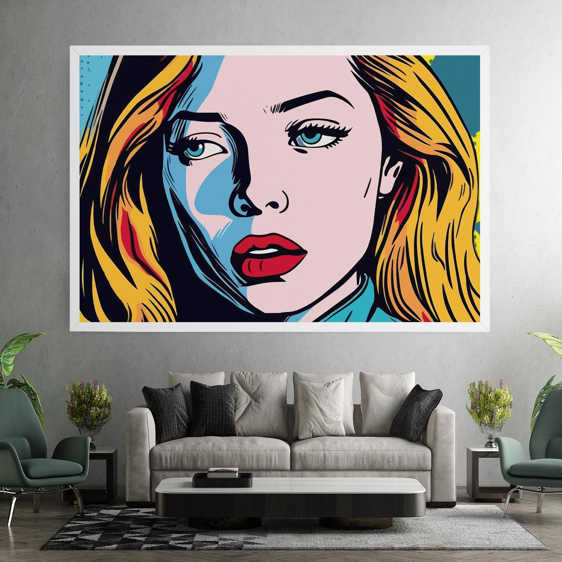 Vászonkép Pop Woman Art mockup 7
