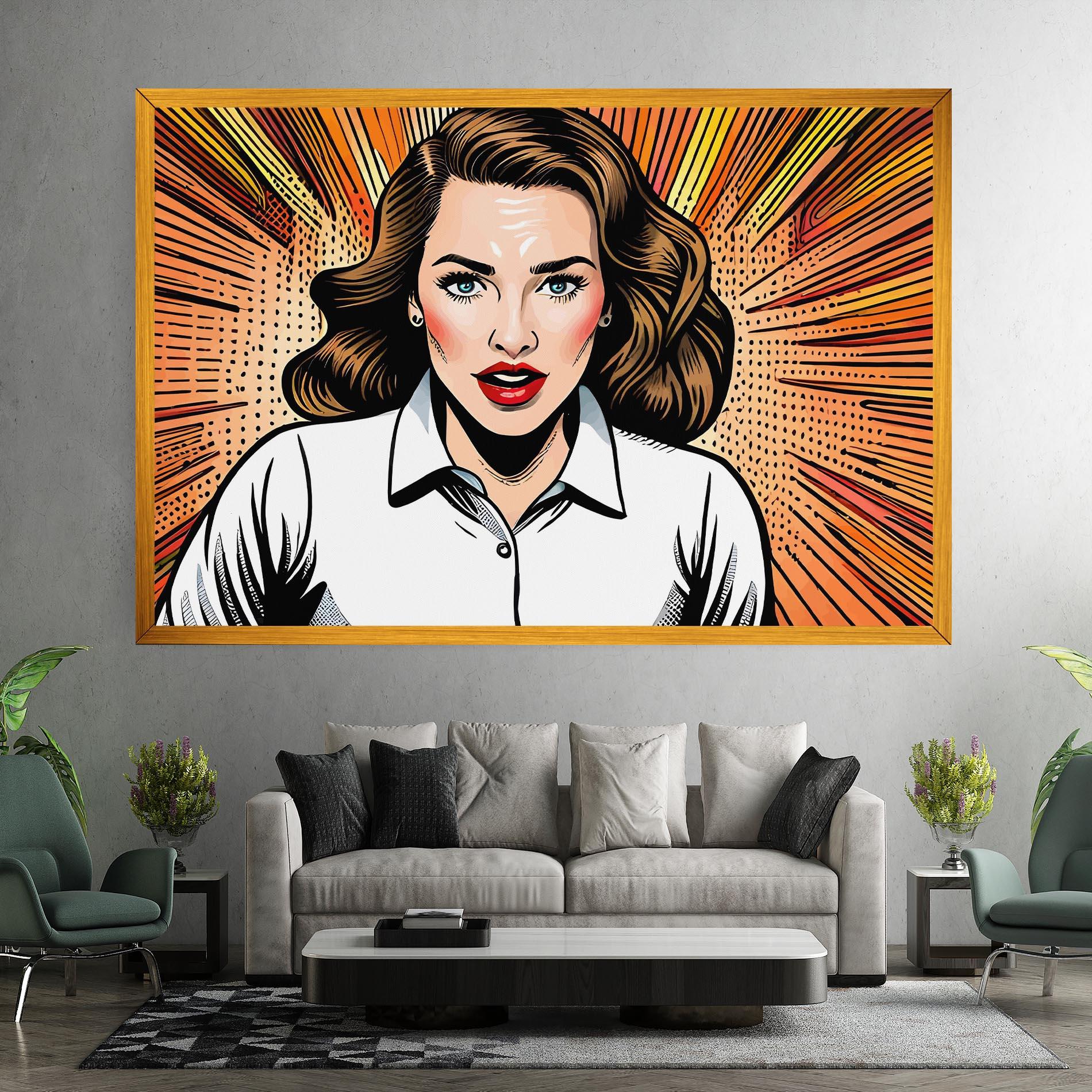 Vászonkép Blue Eye Pop Art mockup 7