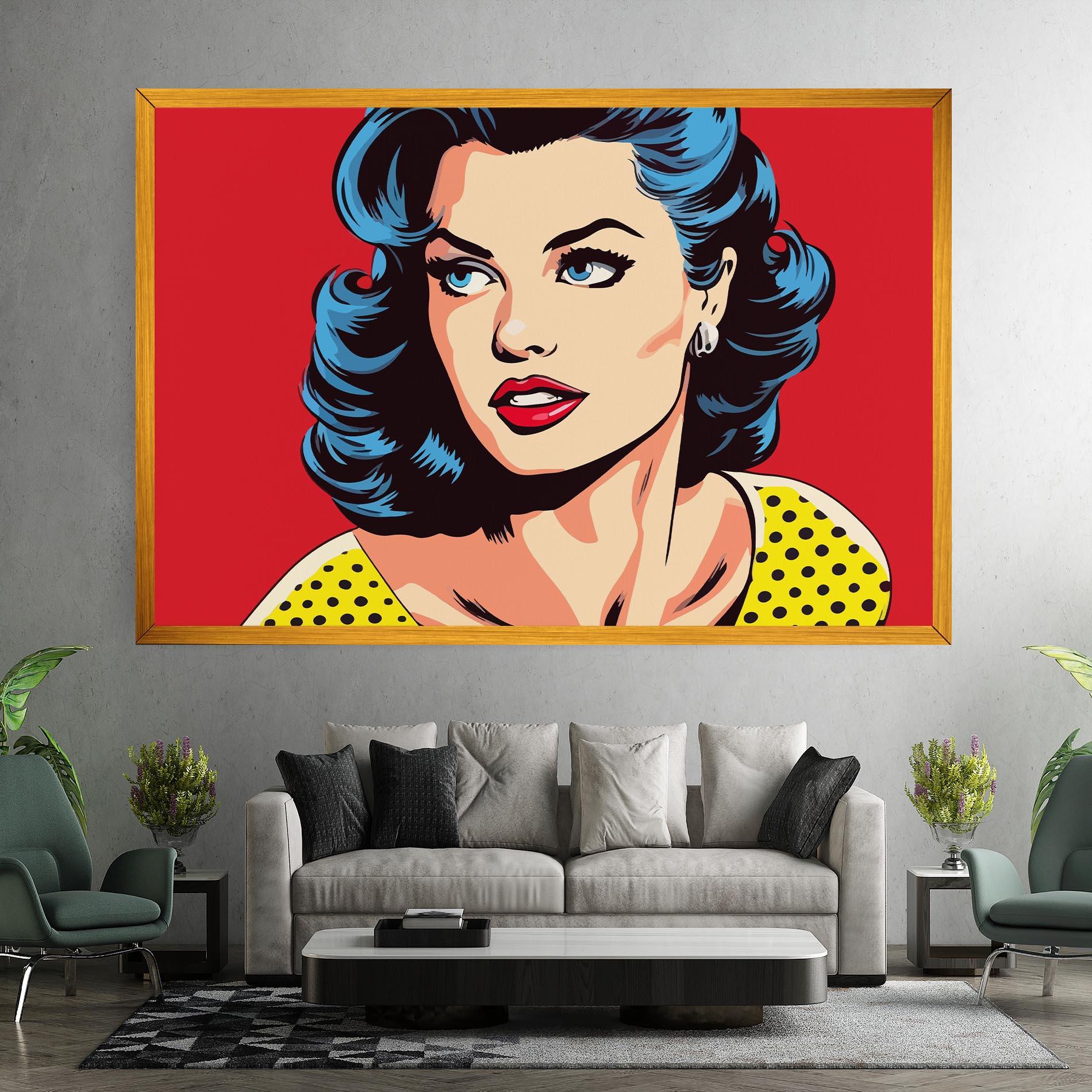 Vászonkép Blue Pop Eyes mockup 7