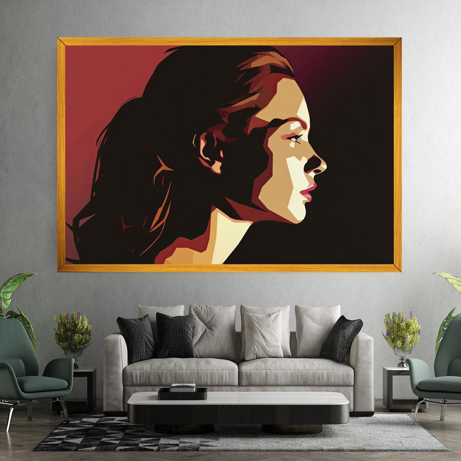 Vászonkép Cream Red Pop Art mockup 7