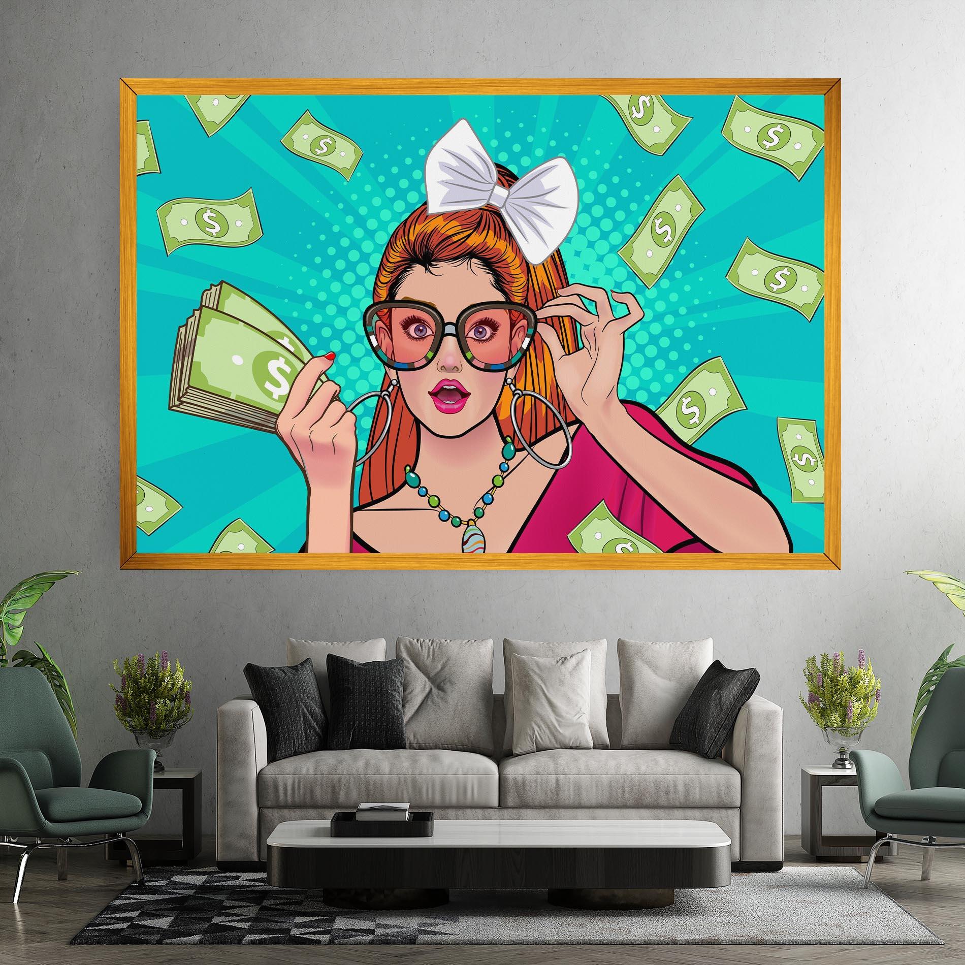 Vászonkép Money Pop Art mockup 7