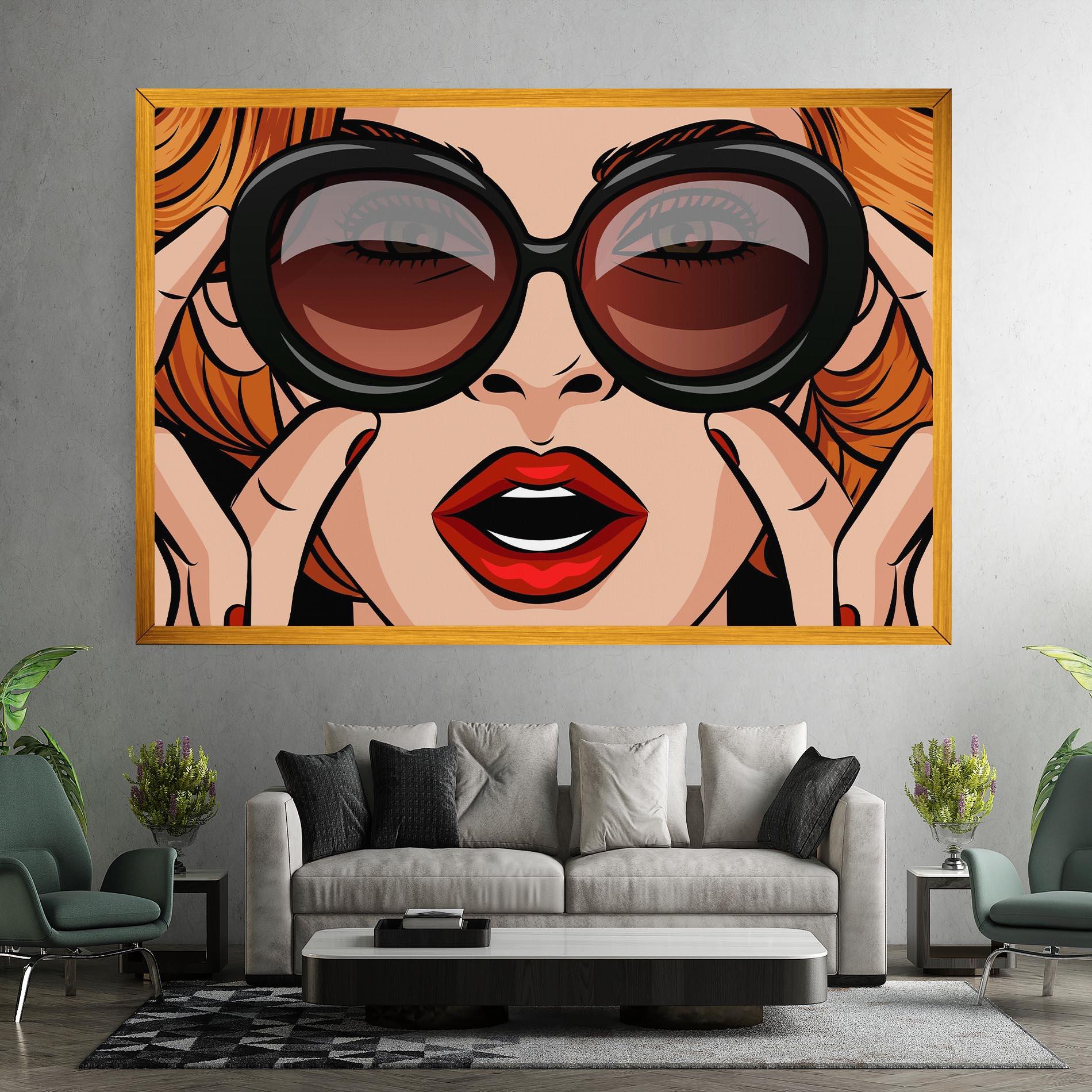 Vászonkép Pop Glasses Woman mockup 7