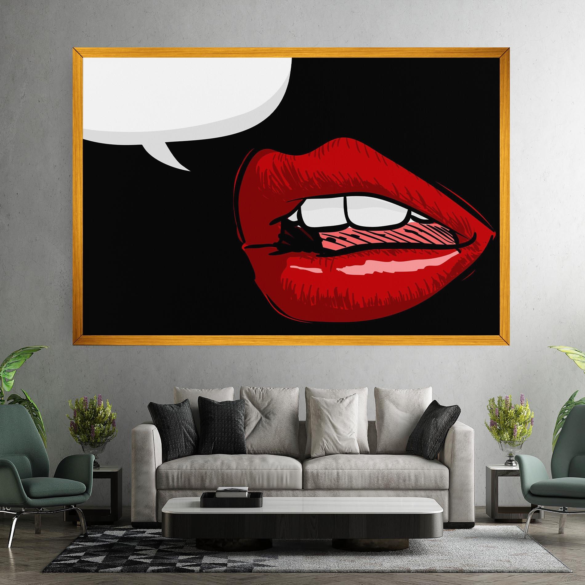 Vászonkép Pop Red Lips mockup 7