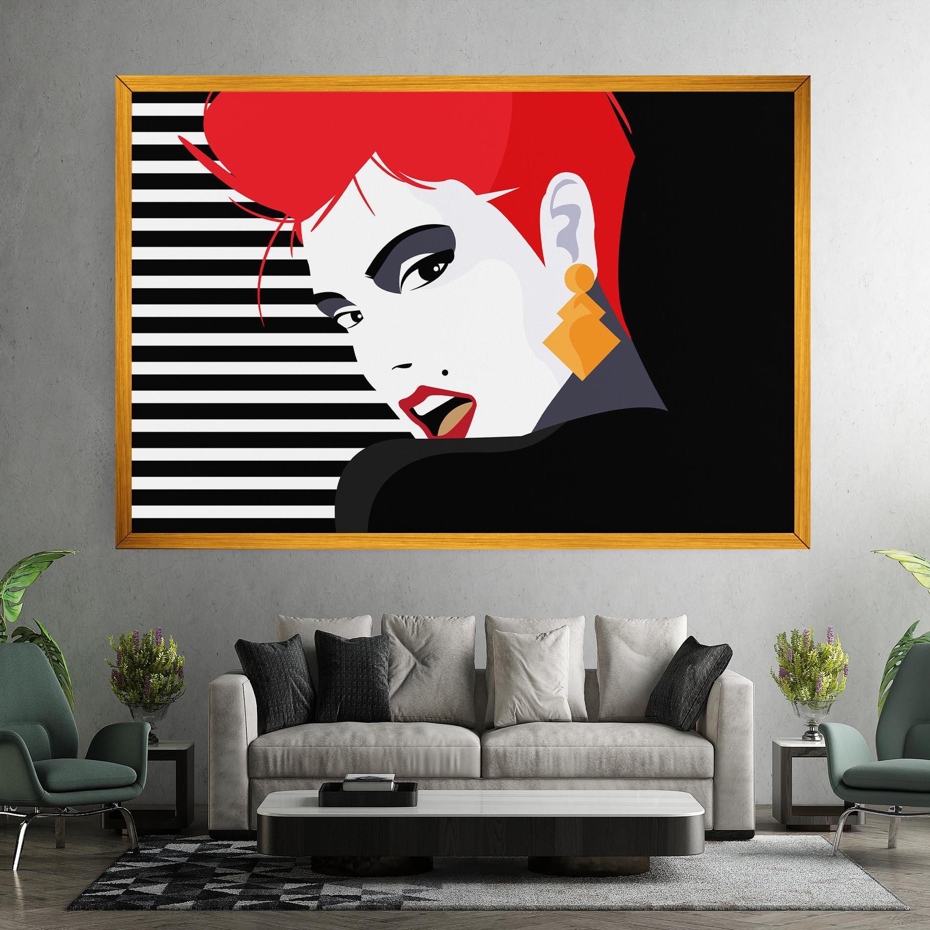 Vászonkép Red Pop Hair mockup 7