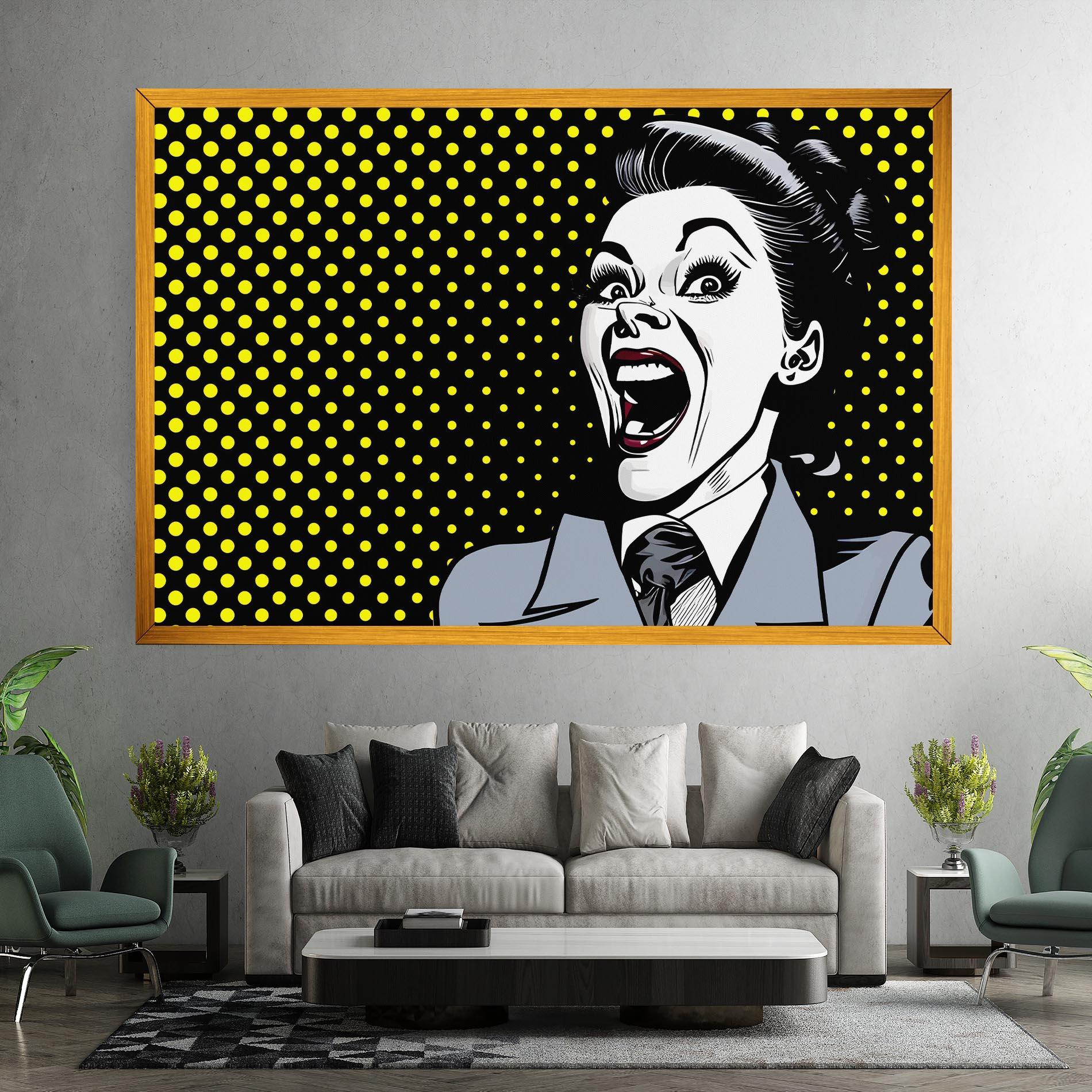 Vászonkép Screaming Pop Art mockup 7