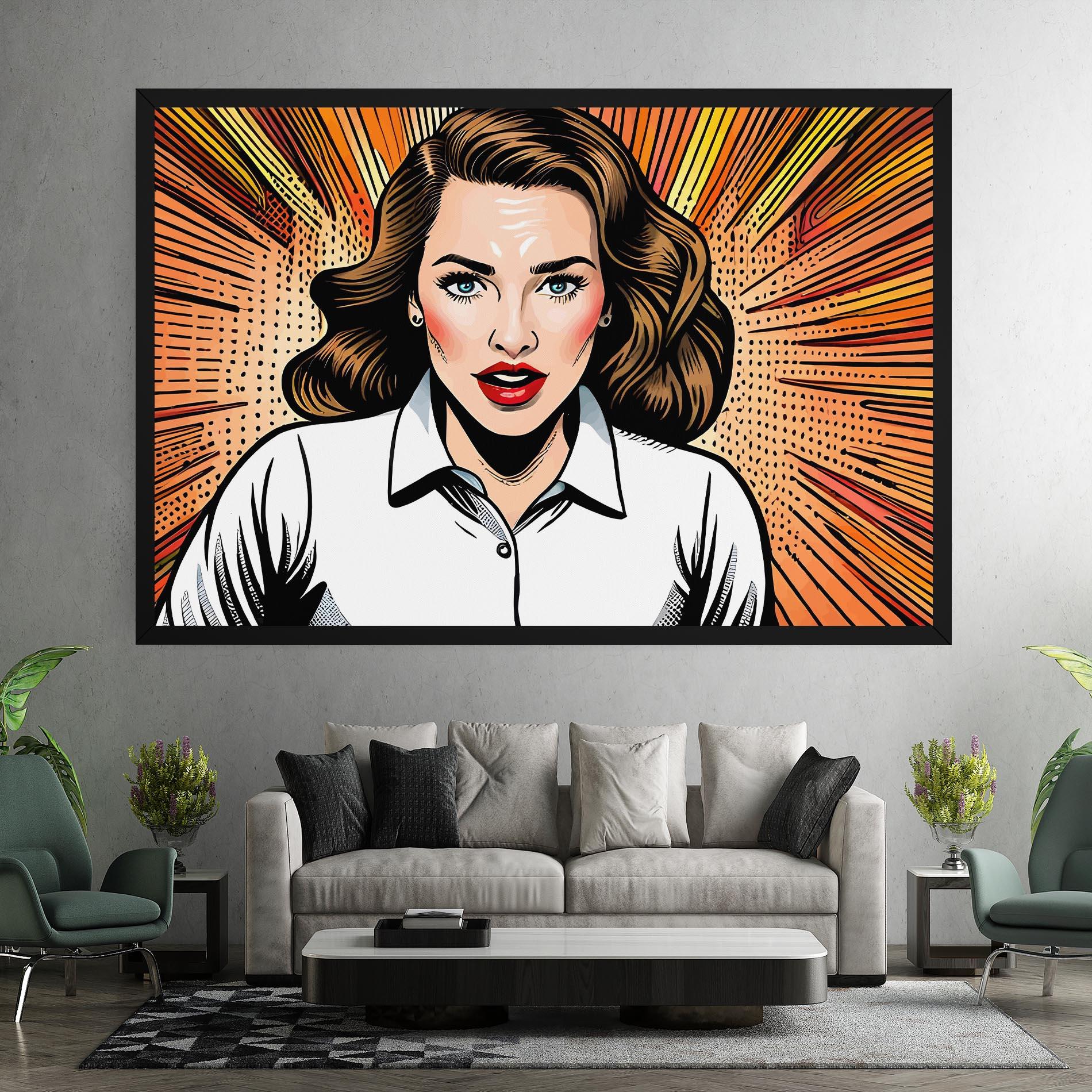 Vászonkép Blue Eye Pop Art mockup 7