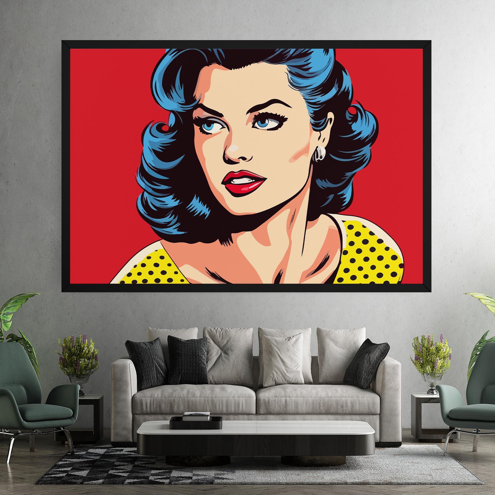 Vászonkép Blue Pop Eyes mockup 7