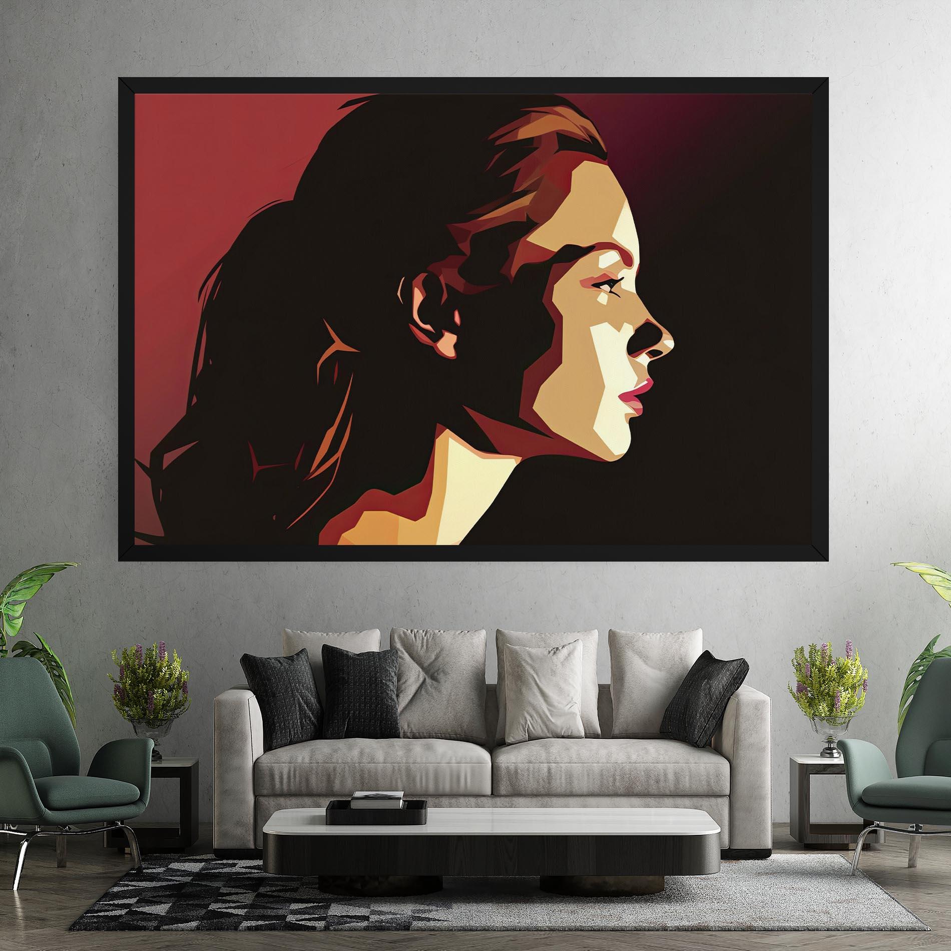 Vászonkép Cream Red Pop Art mockup 7