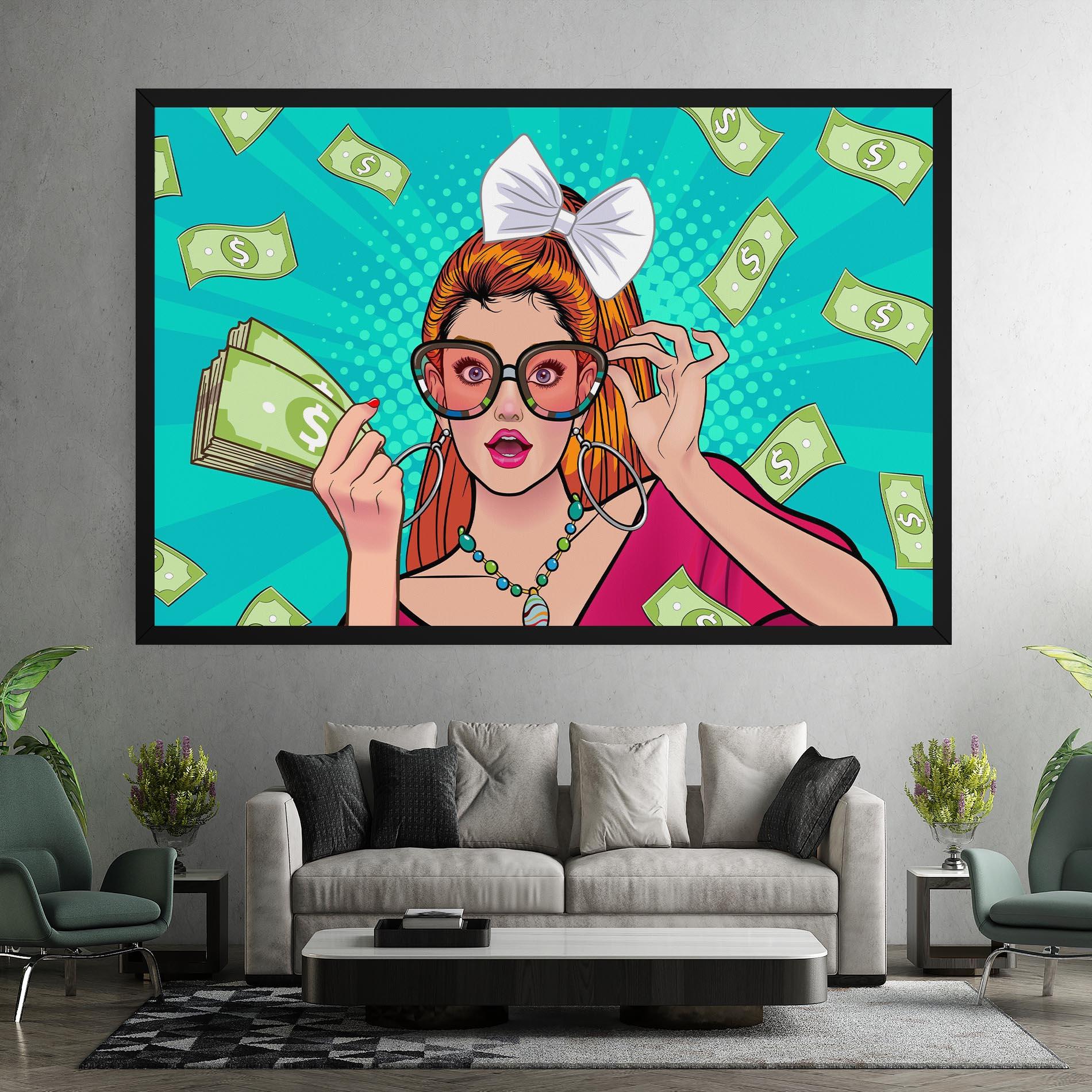 Vászonkép Money Pop Art mockup 7