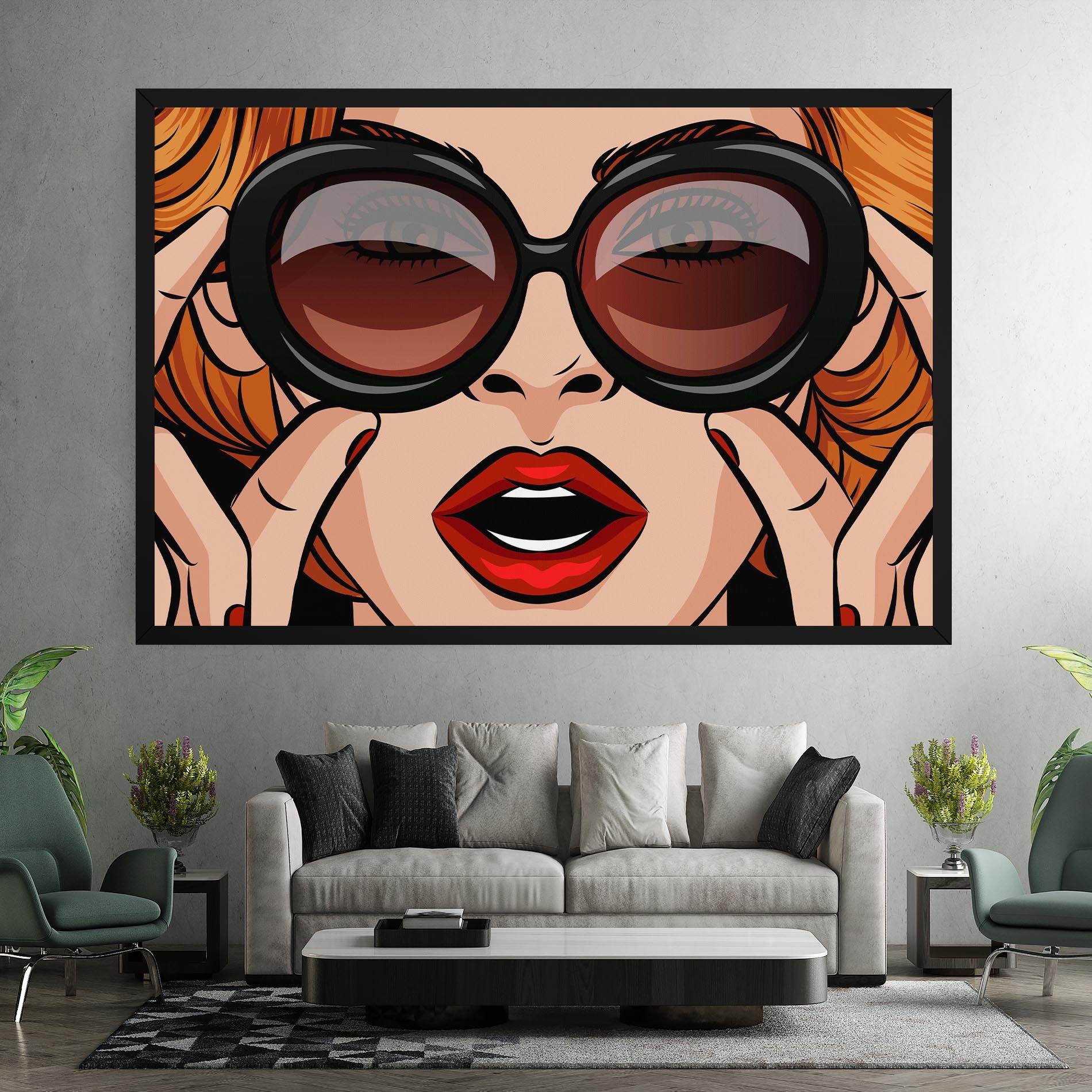 Vászonkép Pop Glasses Woman mockup 7