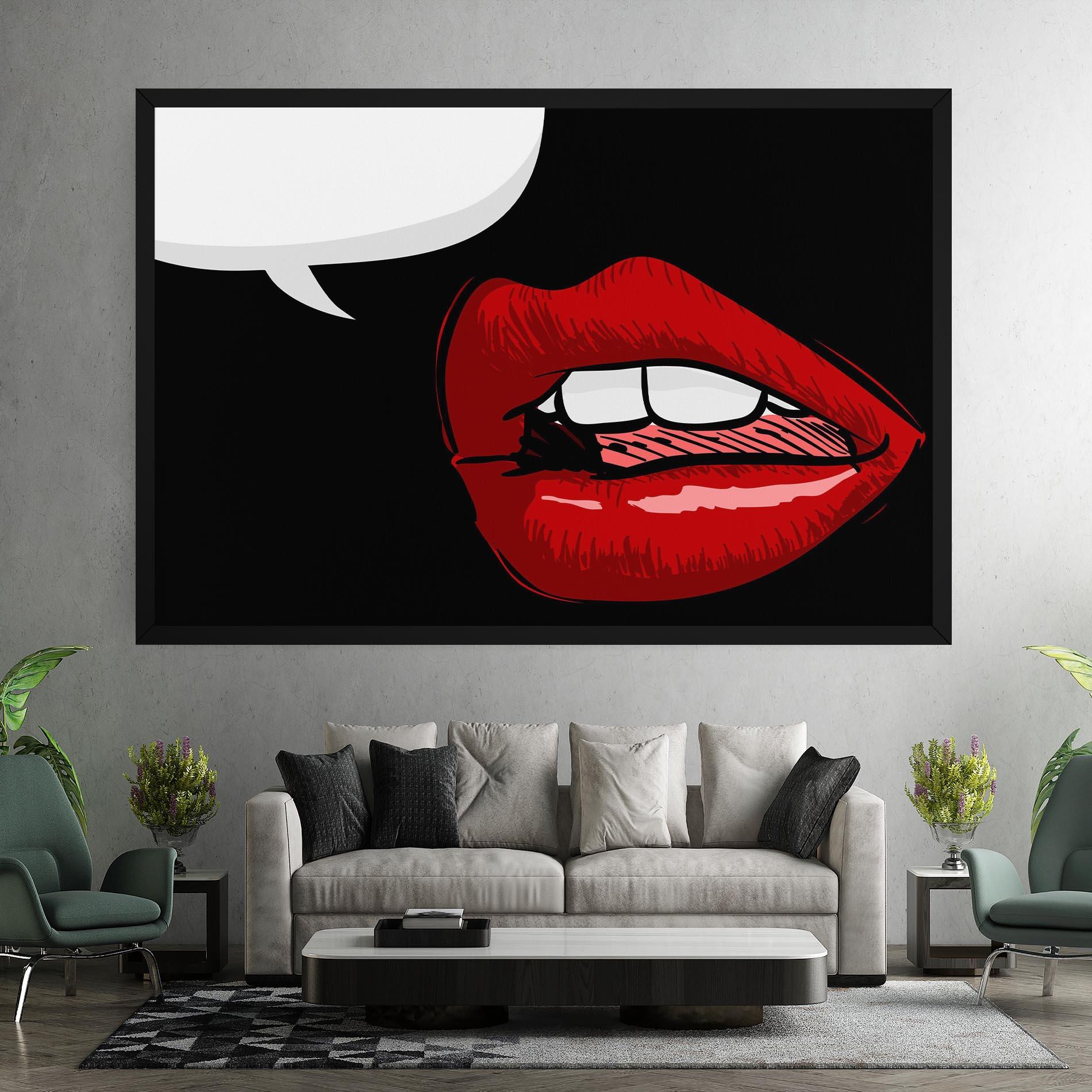 Vászonkép Pop Red Lips mockup 7
