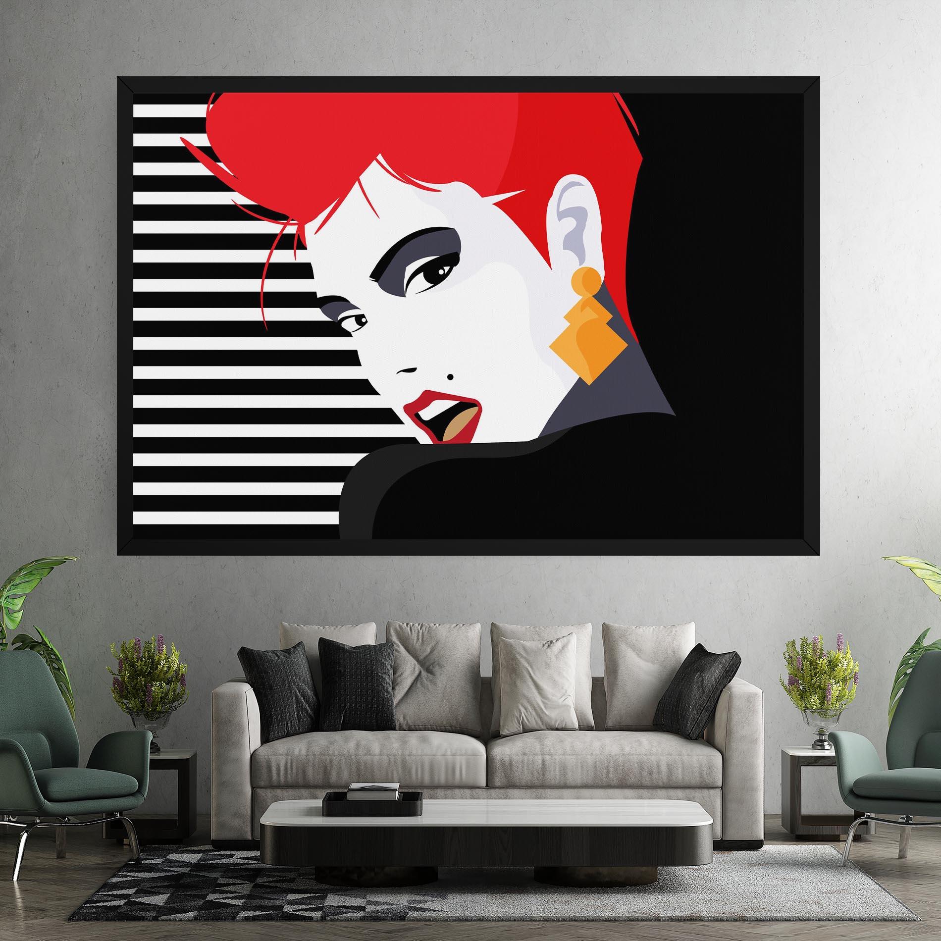 Vászonkép Red Pop Hair mockup 7