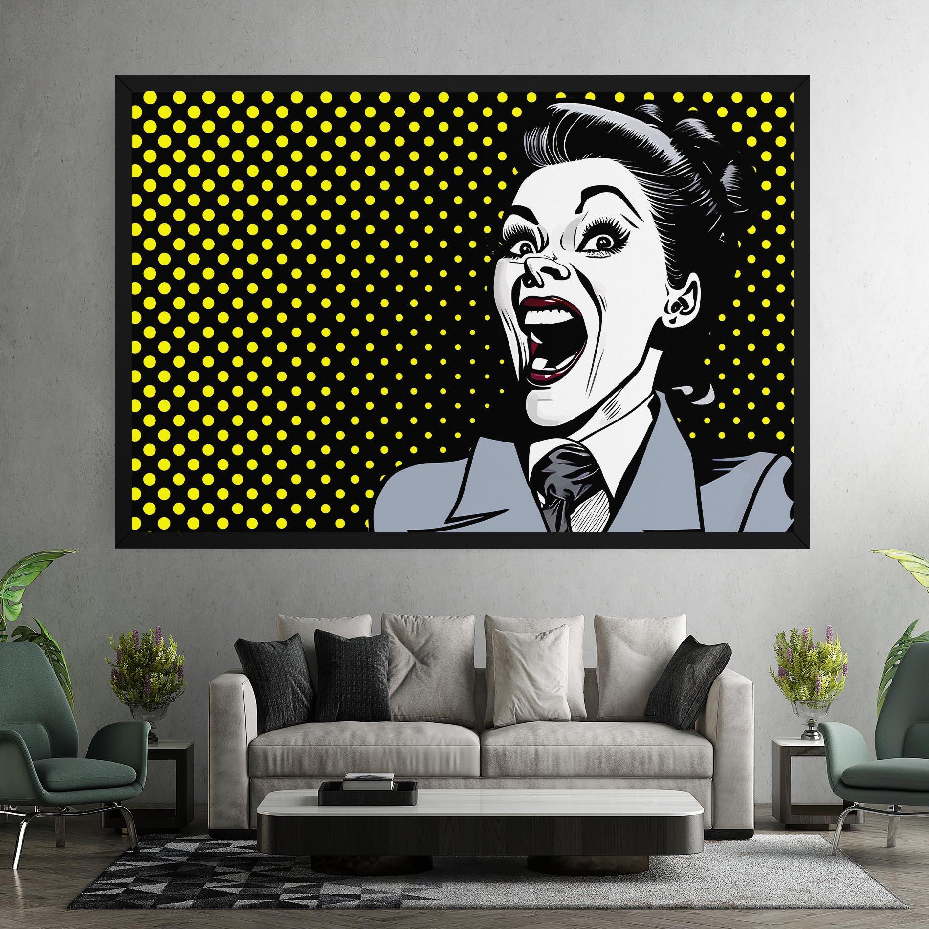 Vászonkép Screaming Pop Art mockup 7