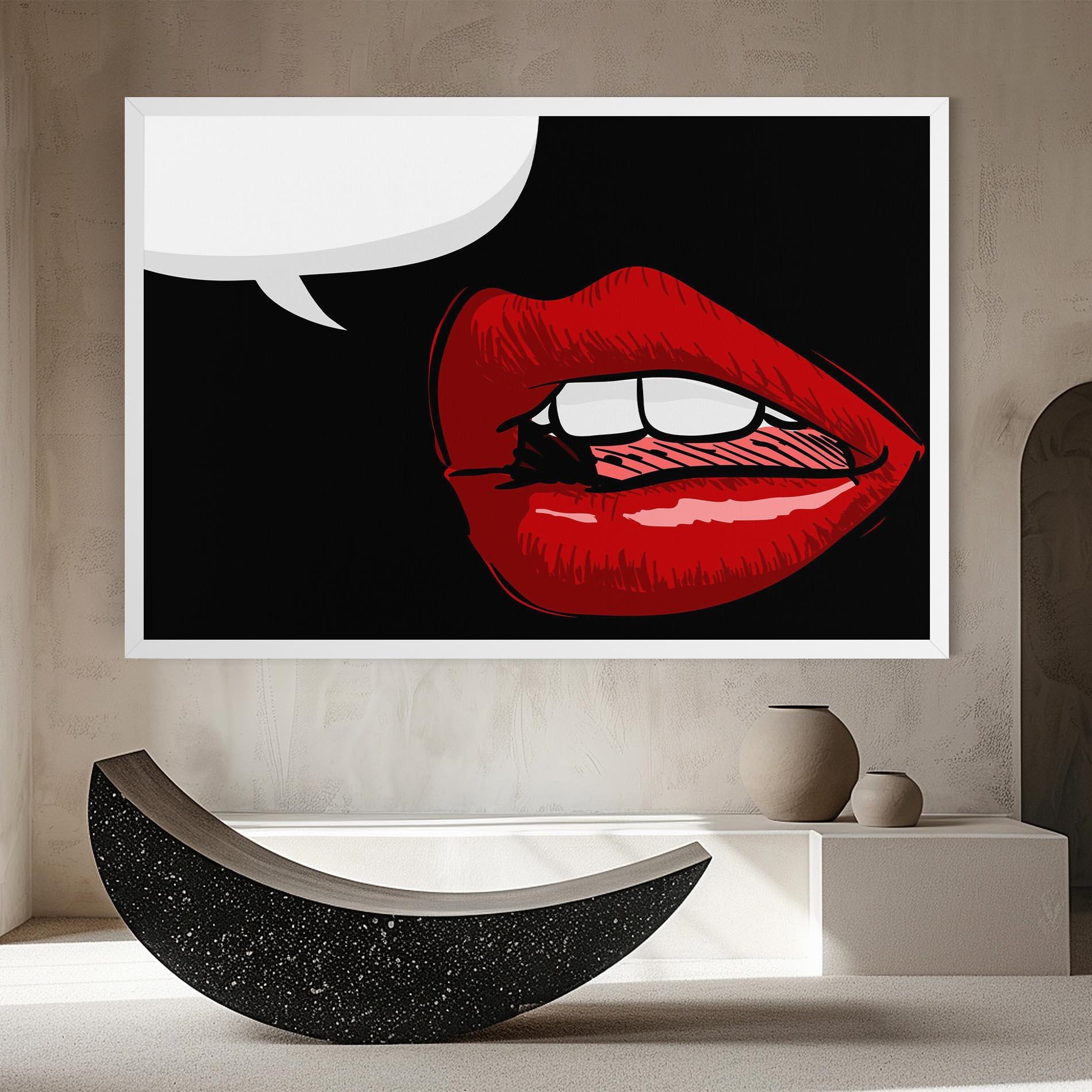 Vászonkép Pop Red Lips mockup 8