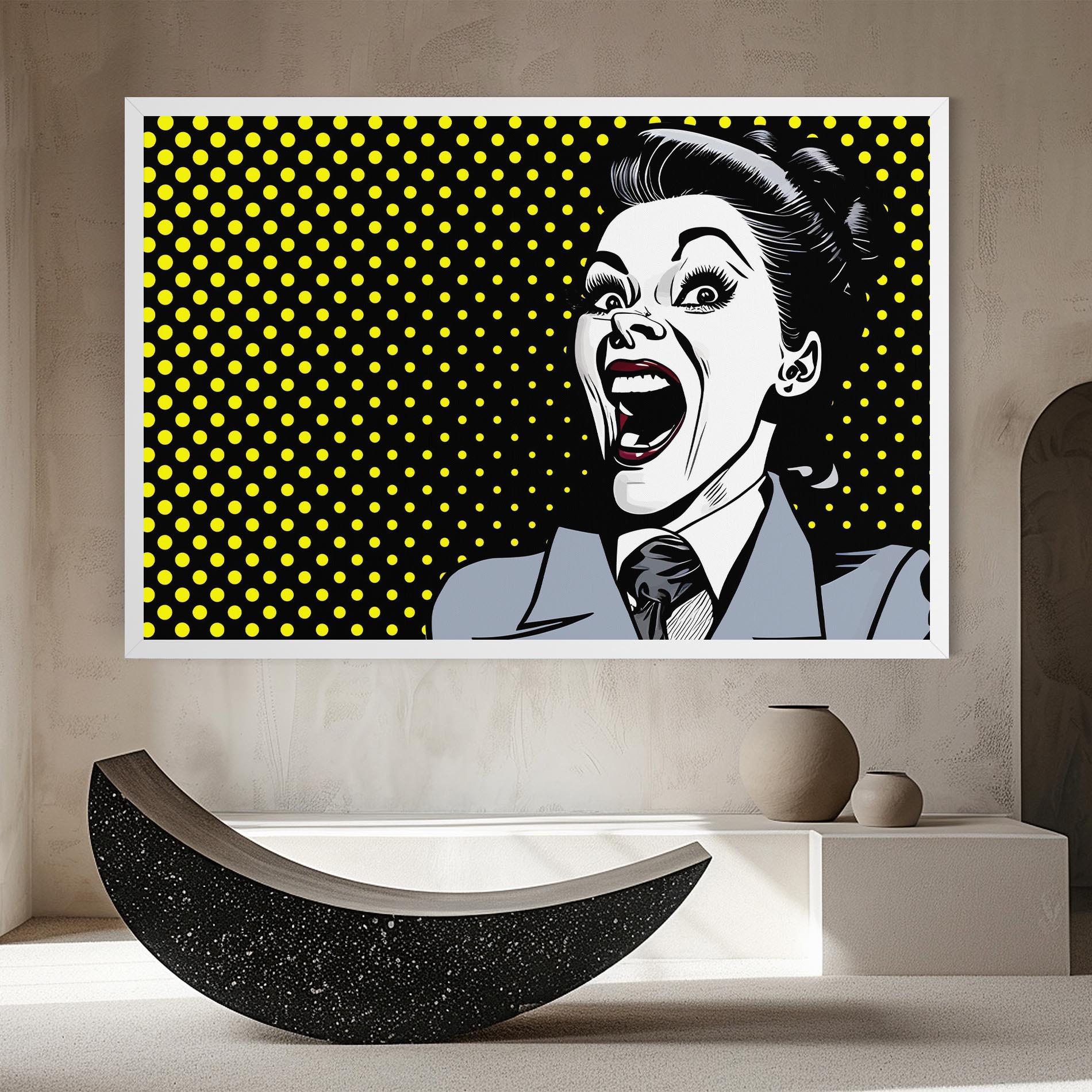 Vászonkép Screaming Pop Art mockup 8