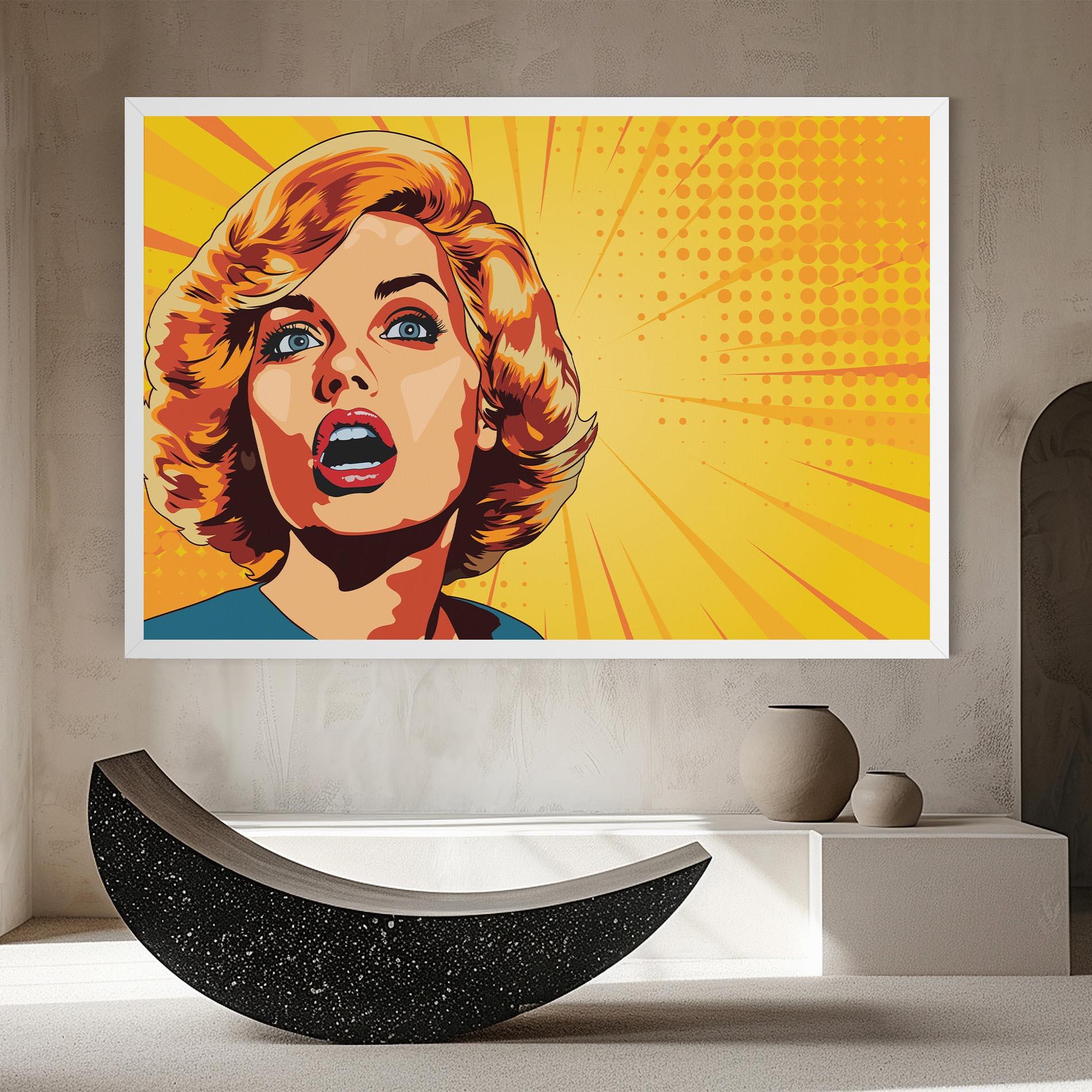 Vászonkép Surprised Blonde Lady mockup 8