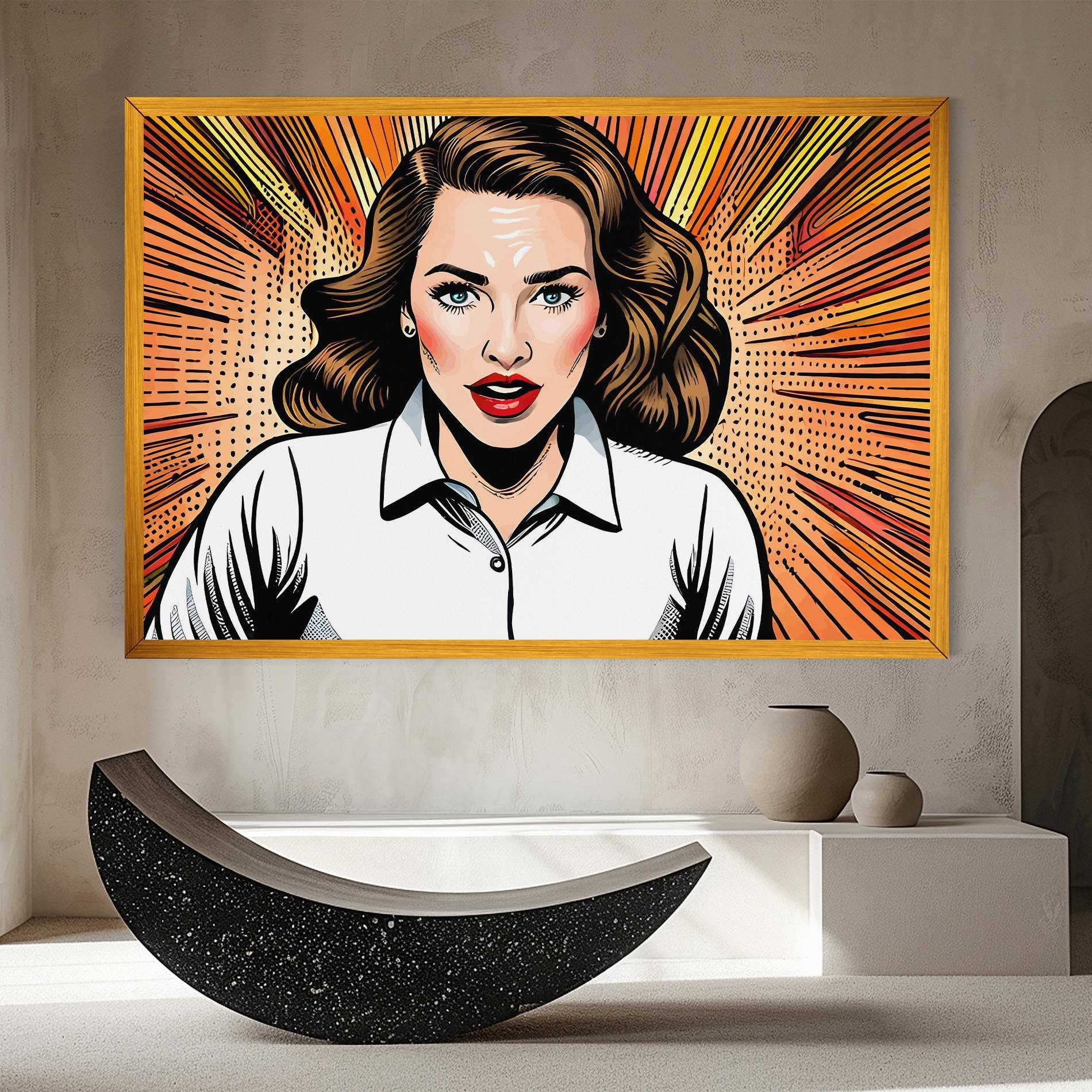 Vászonkép Blue Eye Pop Art mockup 8