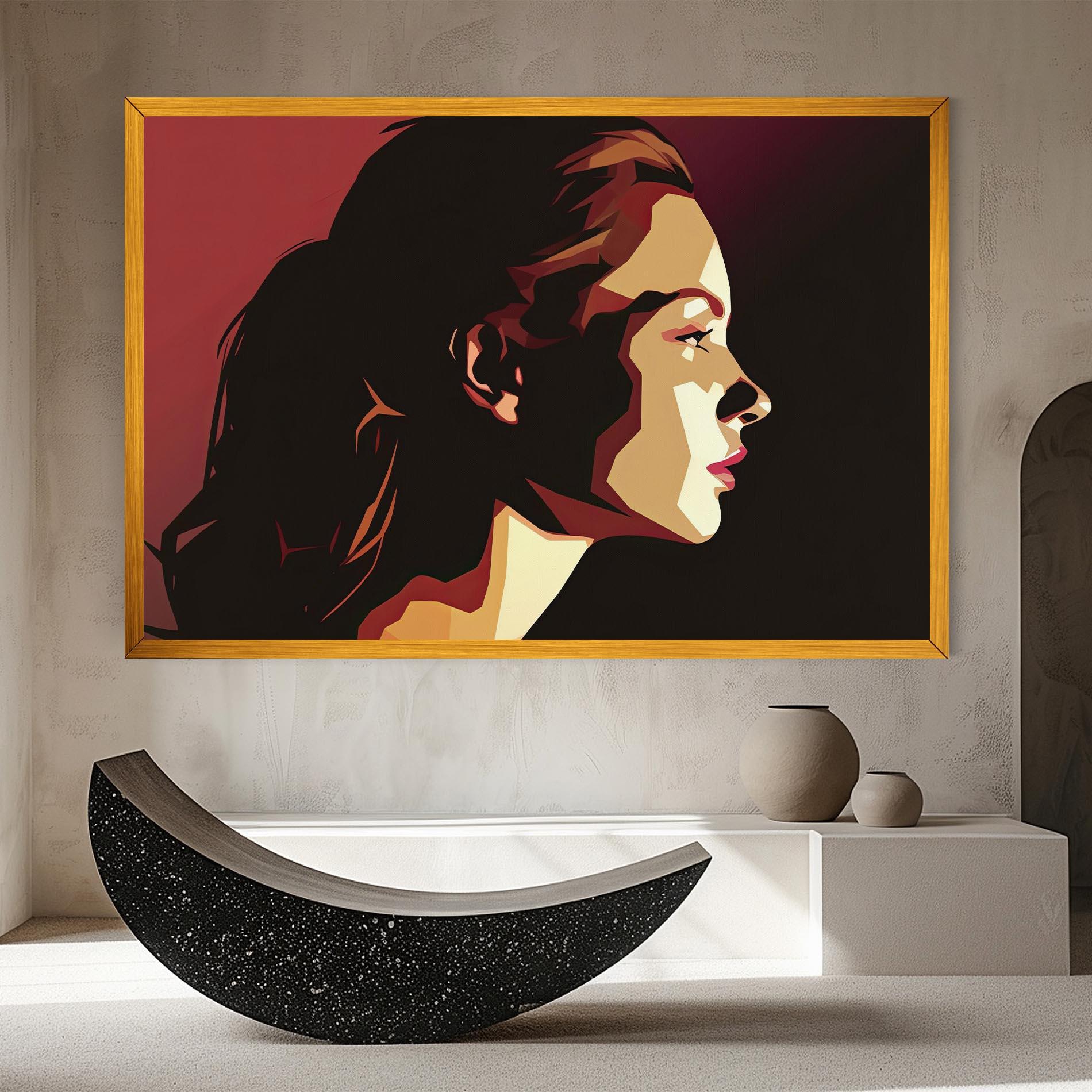 Vászonkép Cream Red Pop Art mockup 8