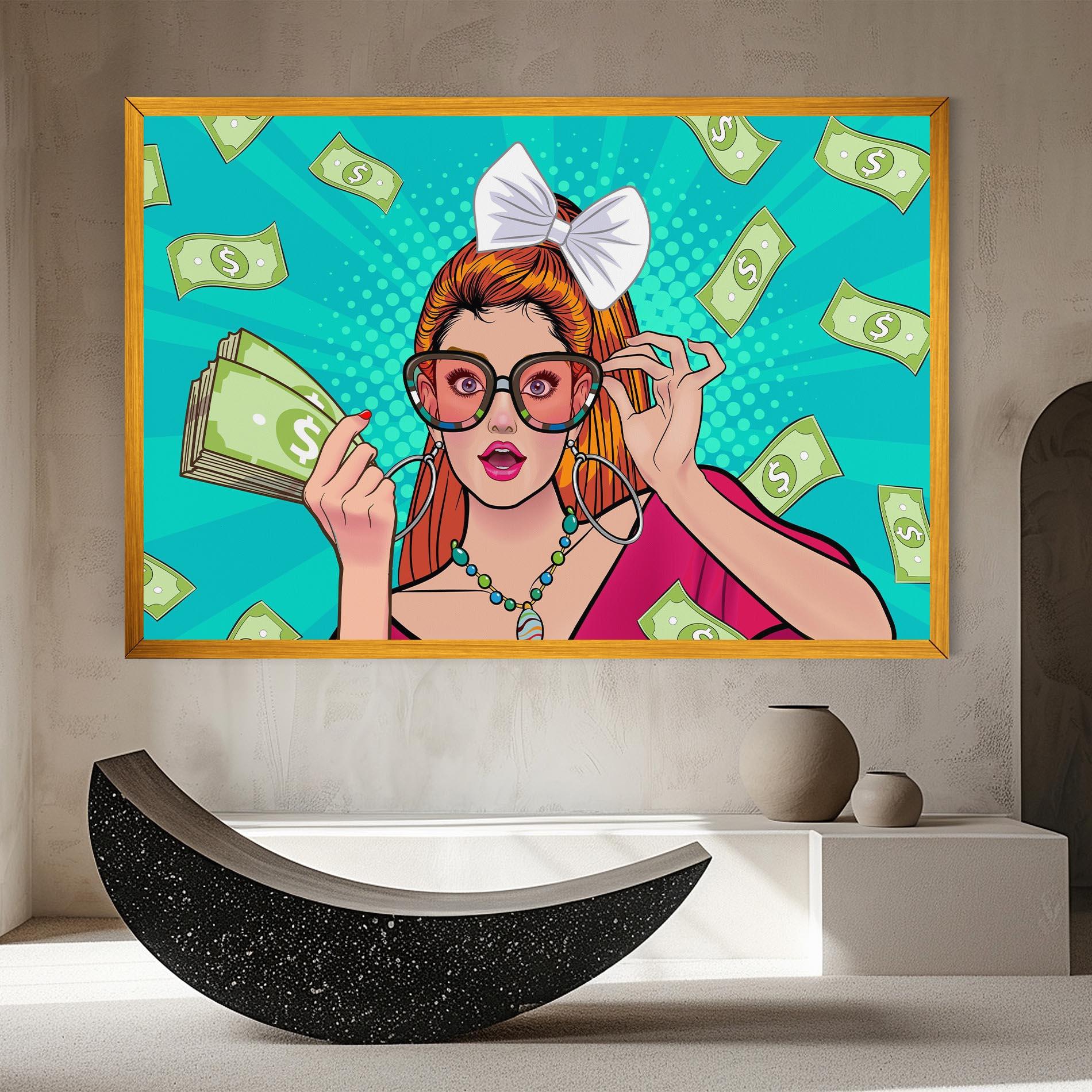 Vászonkép Money Pop Art mockup 8