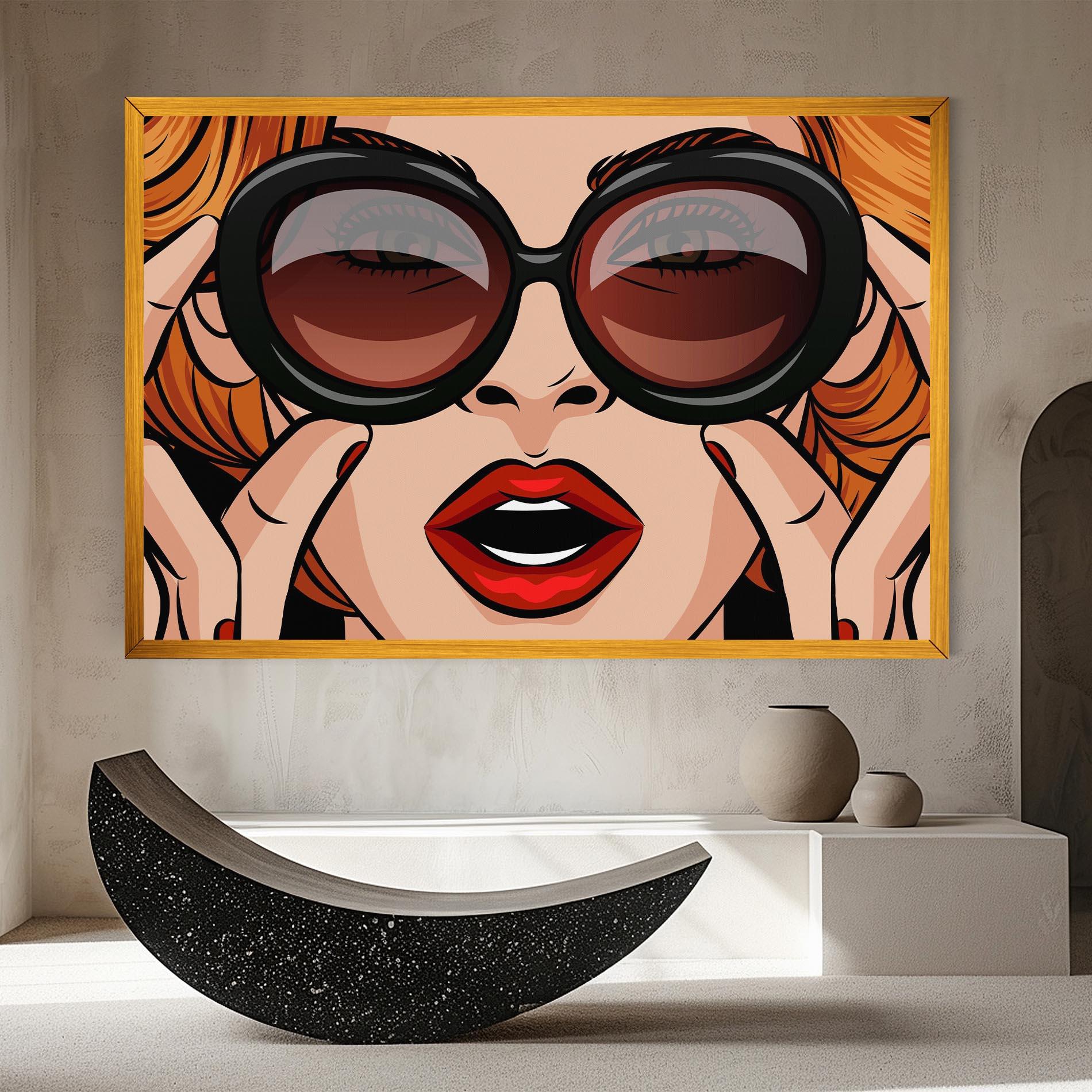 Vászonkép Pop Glasses Woman mockup 8
