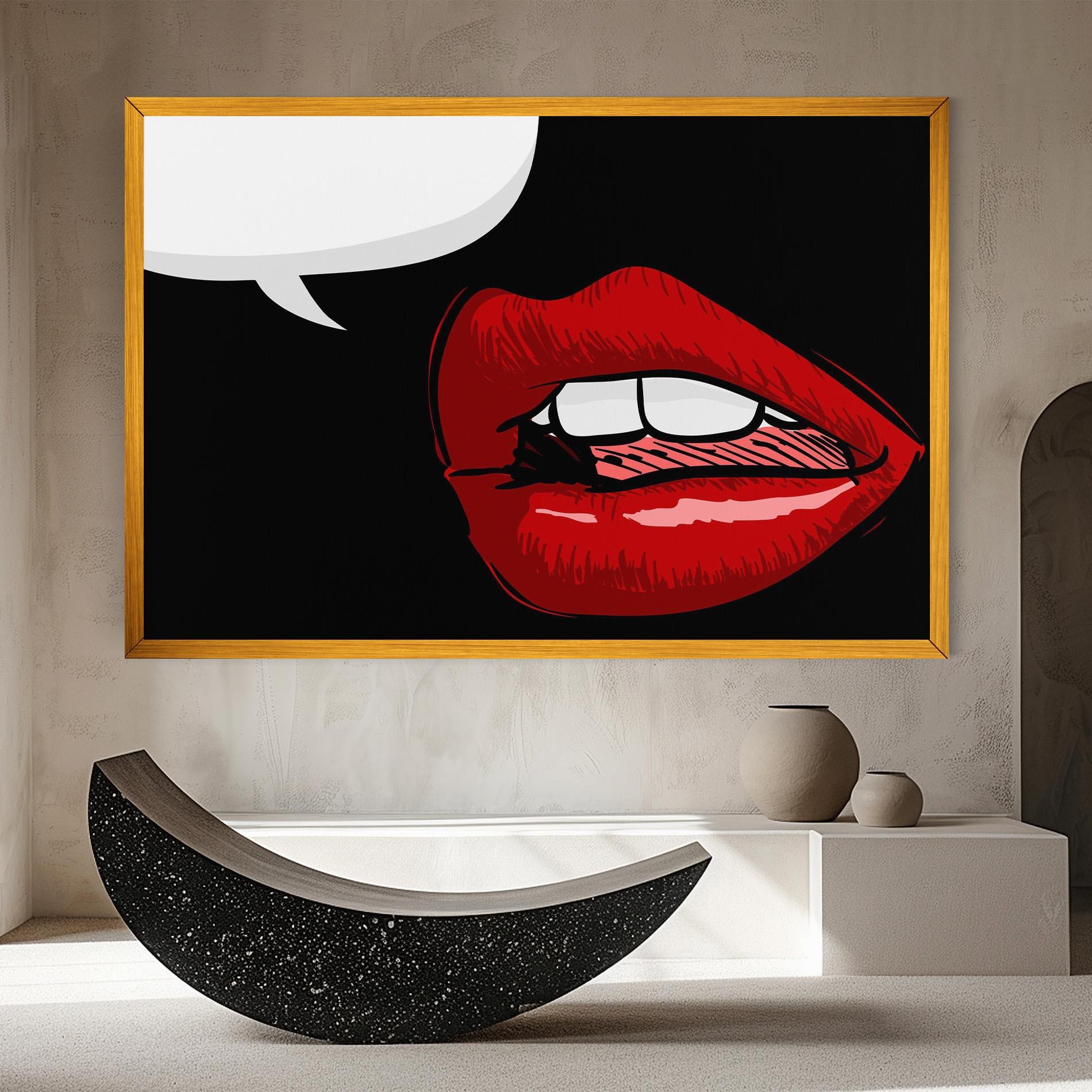 Vászonkép Pop Red Lips mockup 8