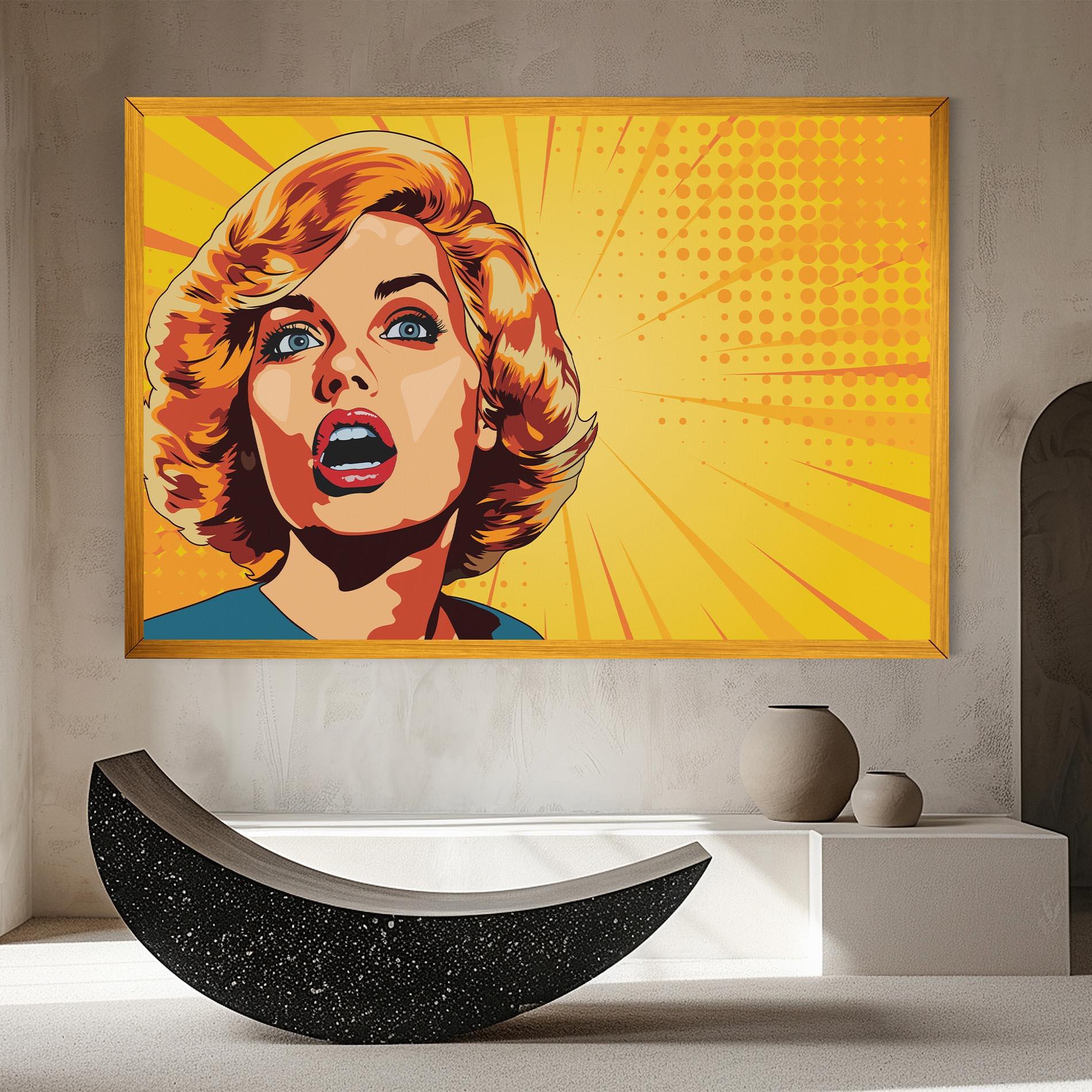 Vászonkép Surprised Blonde Lady mockup 8