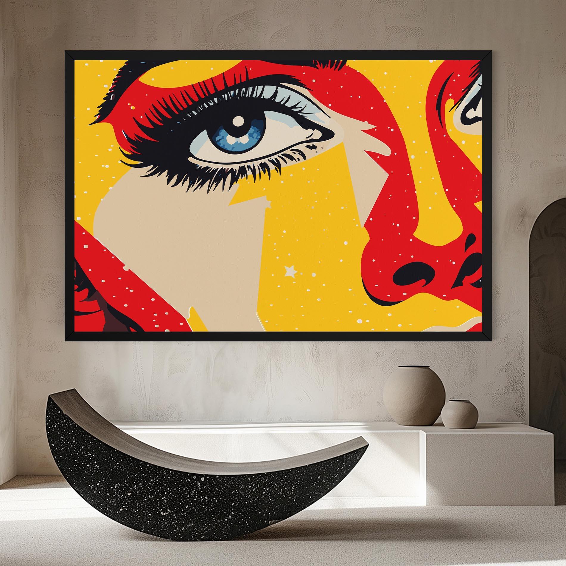 Vászonkép Blue Pop Eye mockup 8