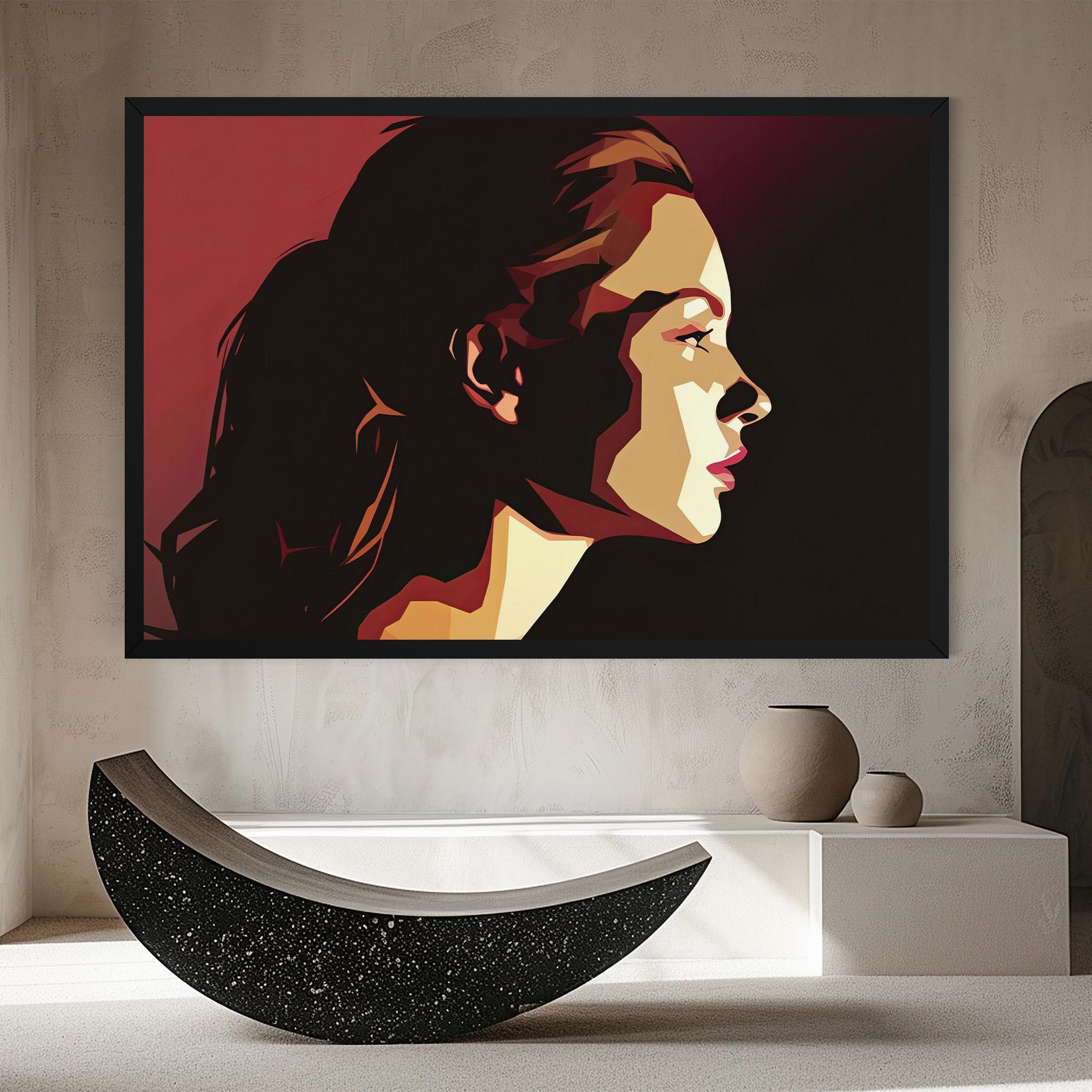 Vászonkép Cream Red Pop Art mockup 8