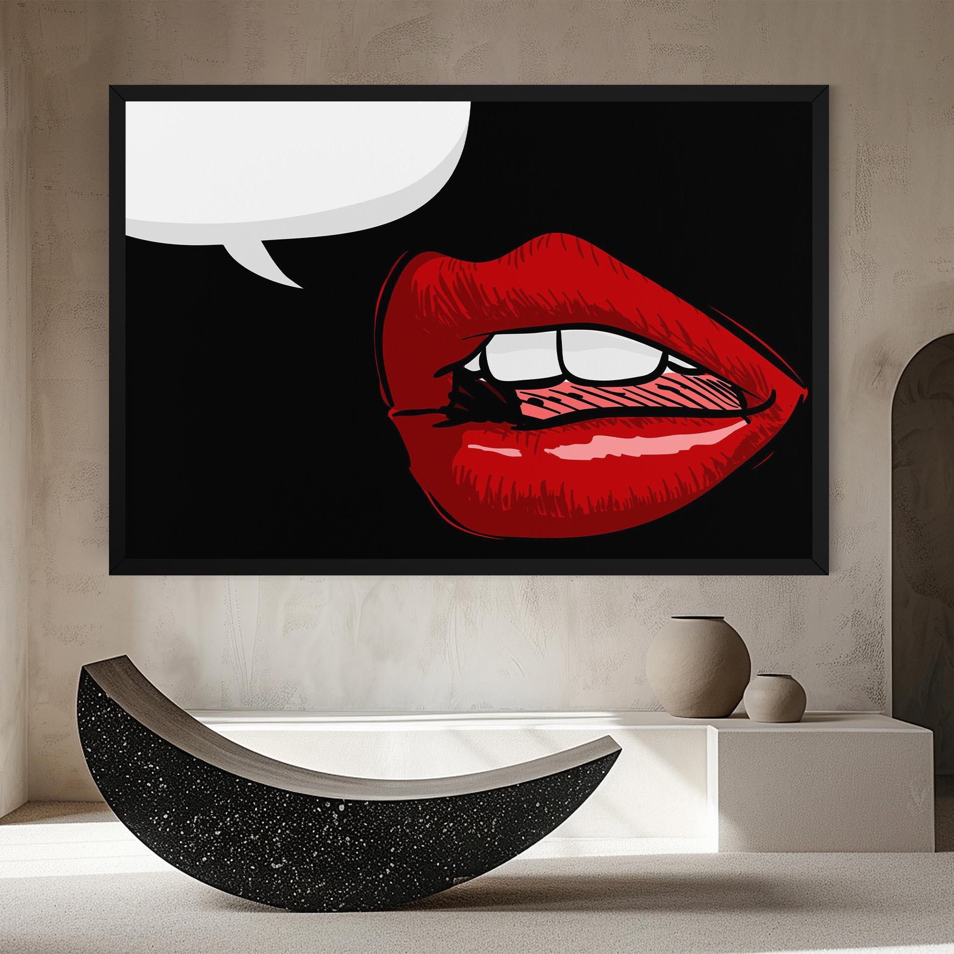 Vászonkép Pop Red Lips mockup 8