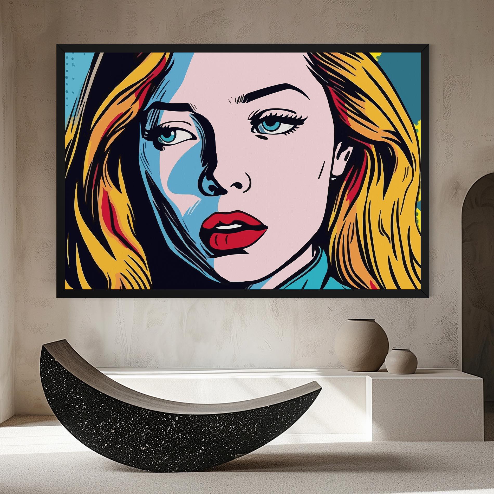 Vászonkép Pop Woman Art mockup 8