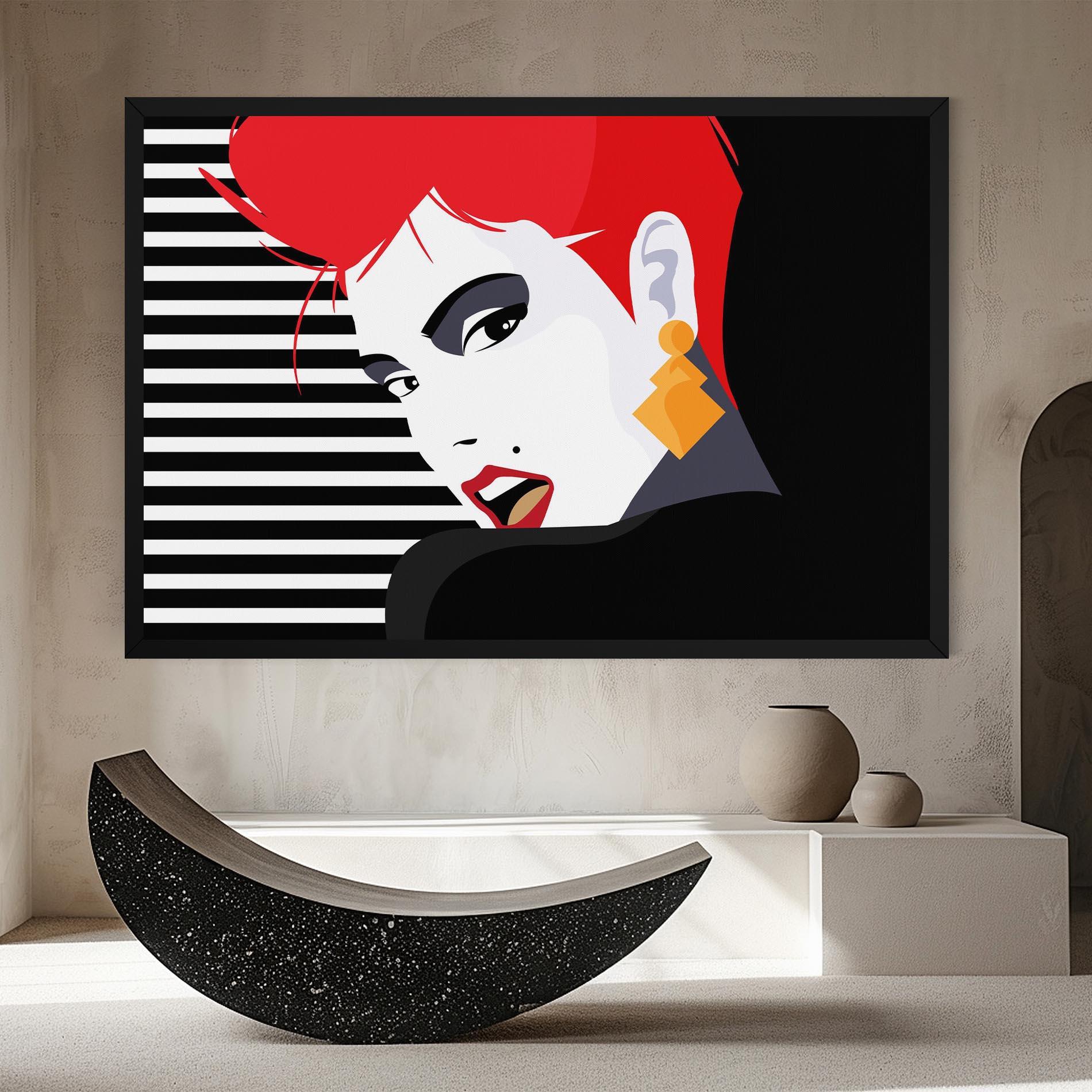 Vászonkép Red Pop Hair mockup 8