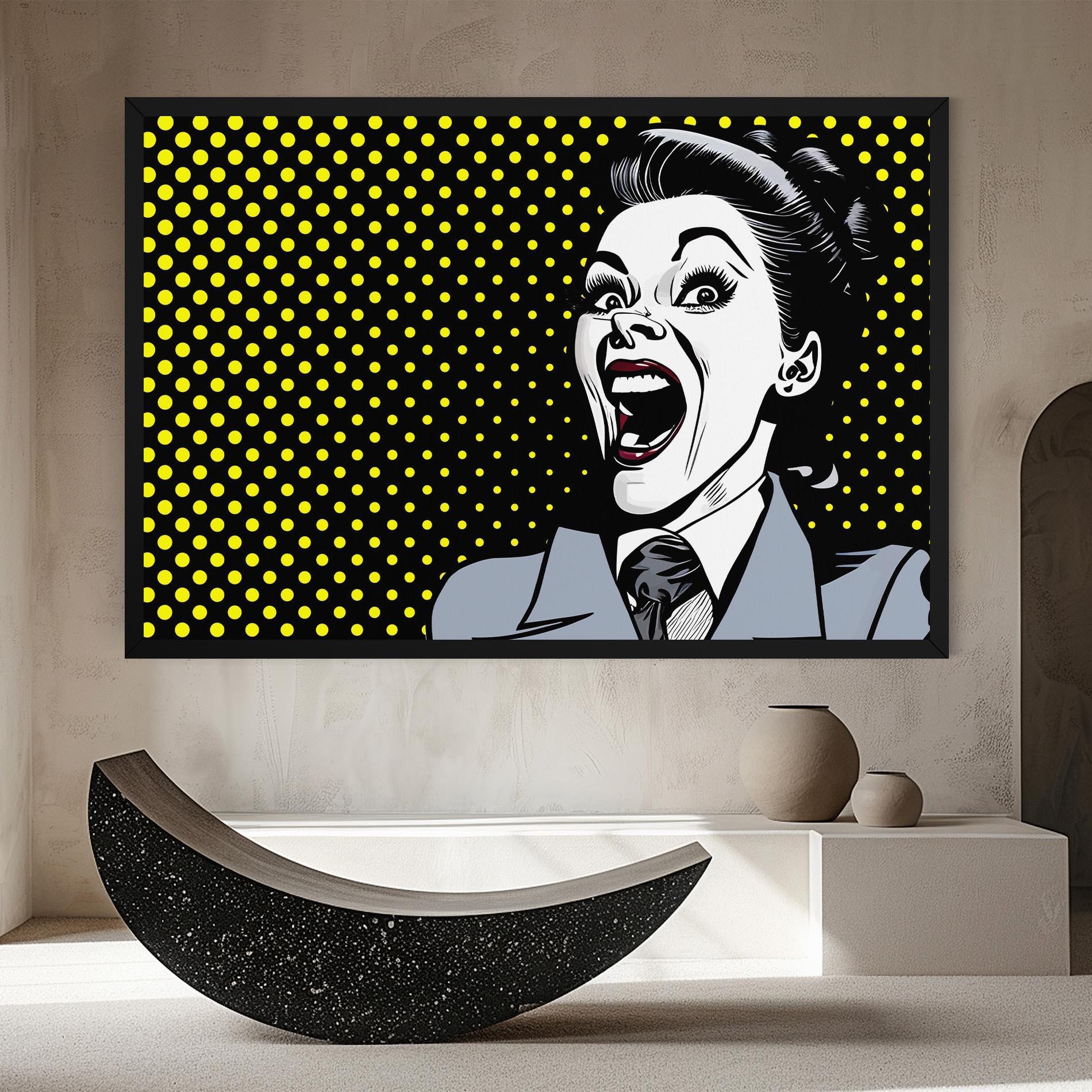 Vászonkép Screaming Pop Art mockup 8