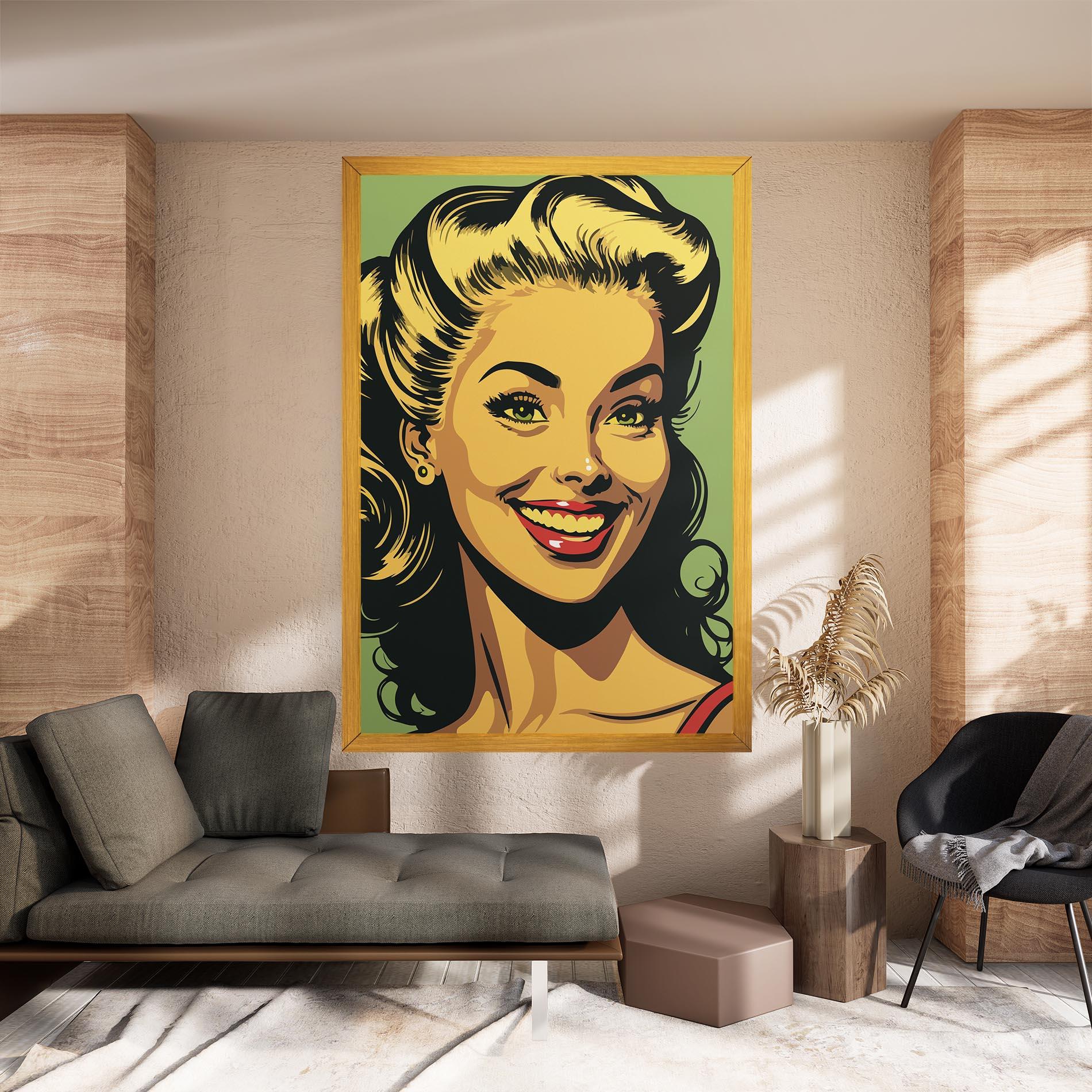 Vászonkép Green Light Pop Lady mockup 8