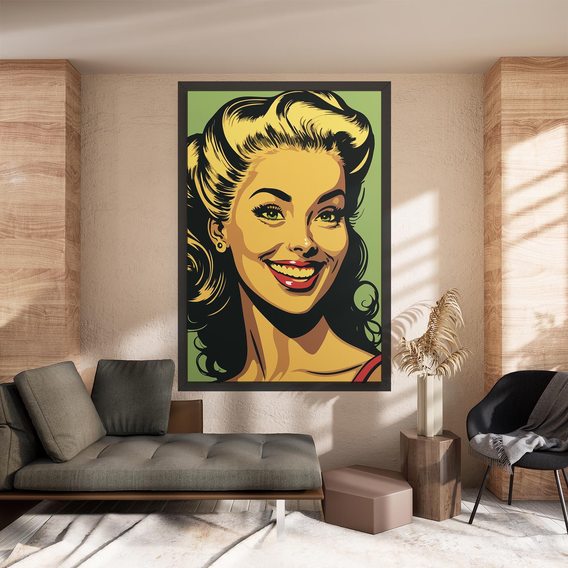 Vászonkép Green Light Pop Lady mockup 8